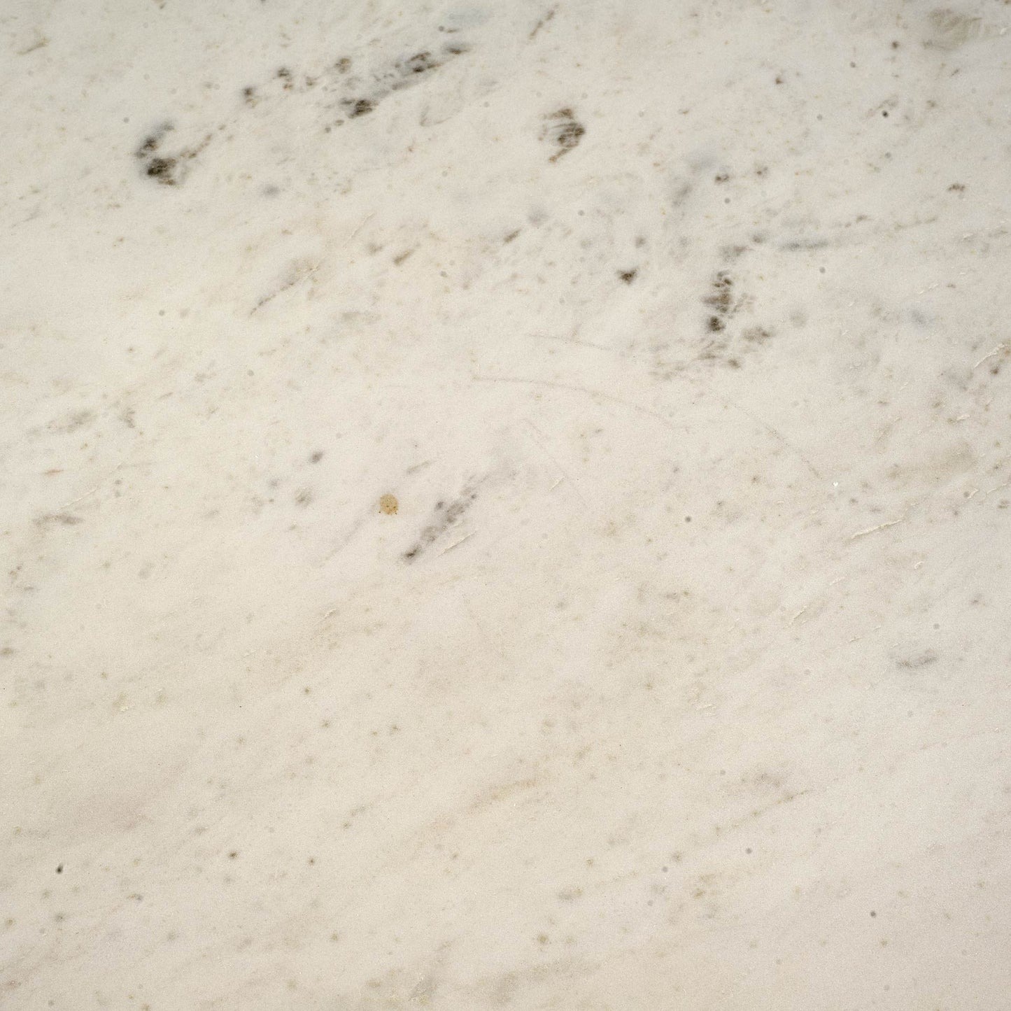 Veneto 40" Round White Marble Top with Black Metal Base Dining Table