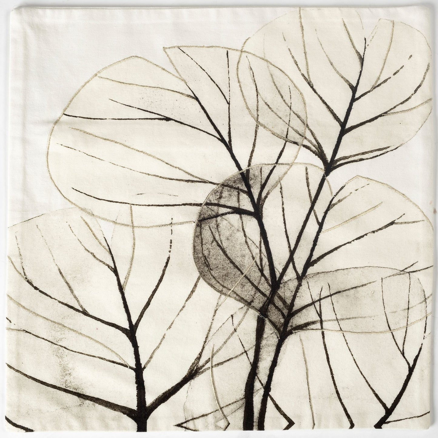 Edge of Twilight 18 x 18 Leaf Pattern Decorative Pillow Cover