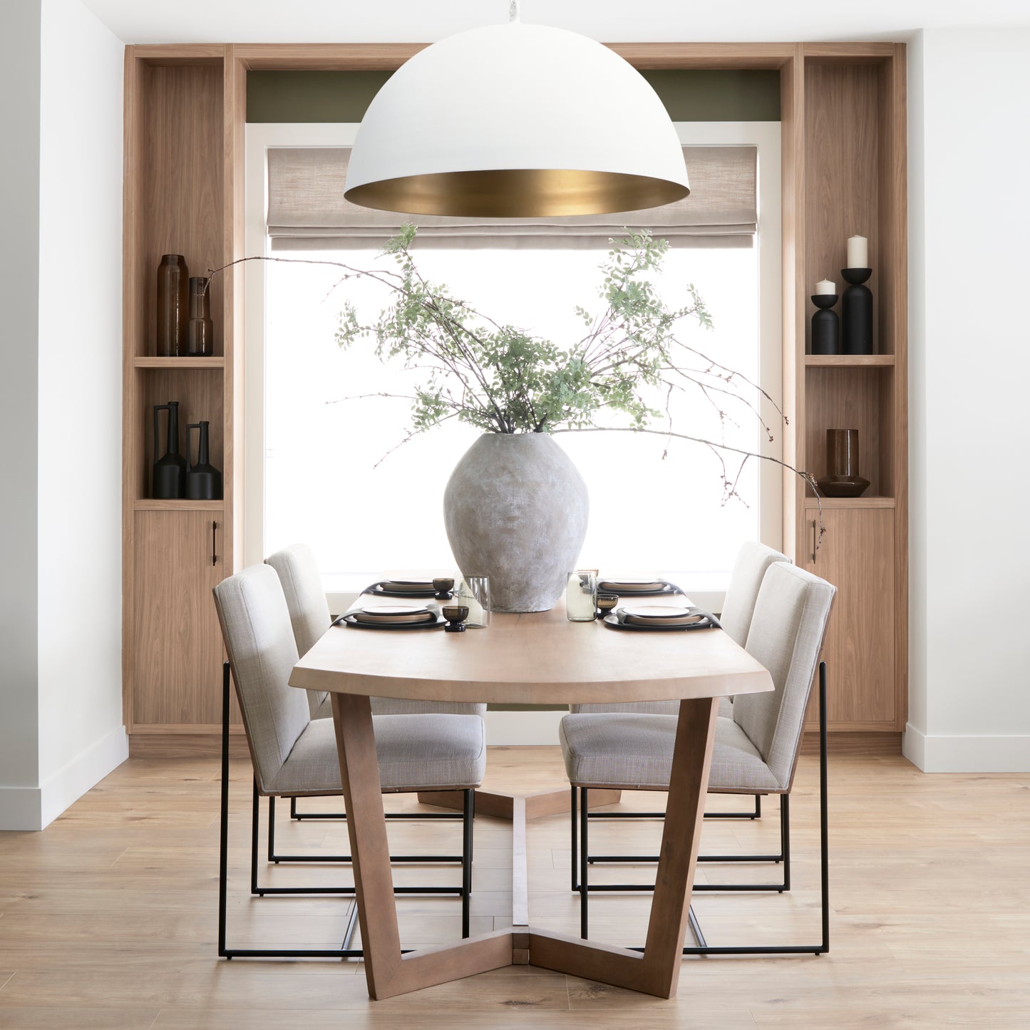 Denver 91.5x38 Rectangular Brown Solid Wood Top & Base Dining Table