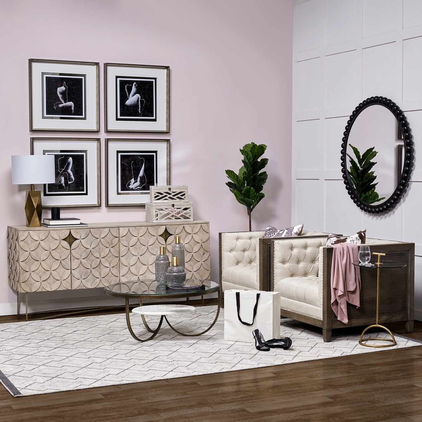 Toba II Tall Brown/Gold Spotted Gourd Style Vase