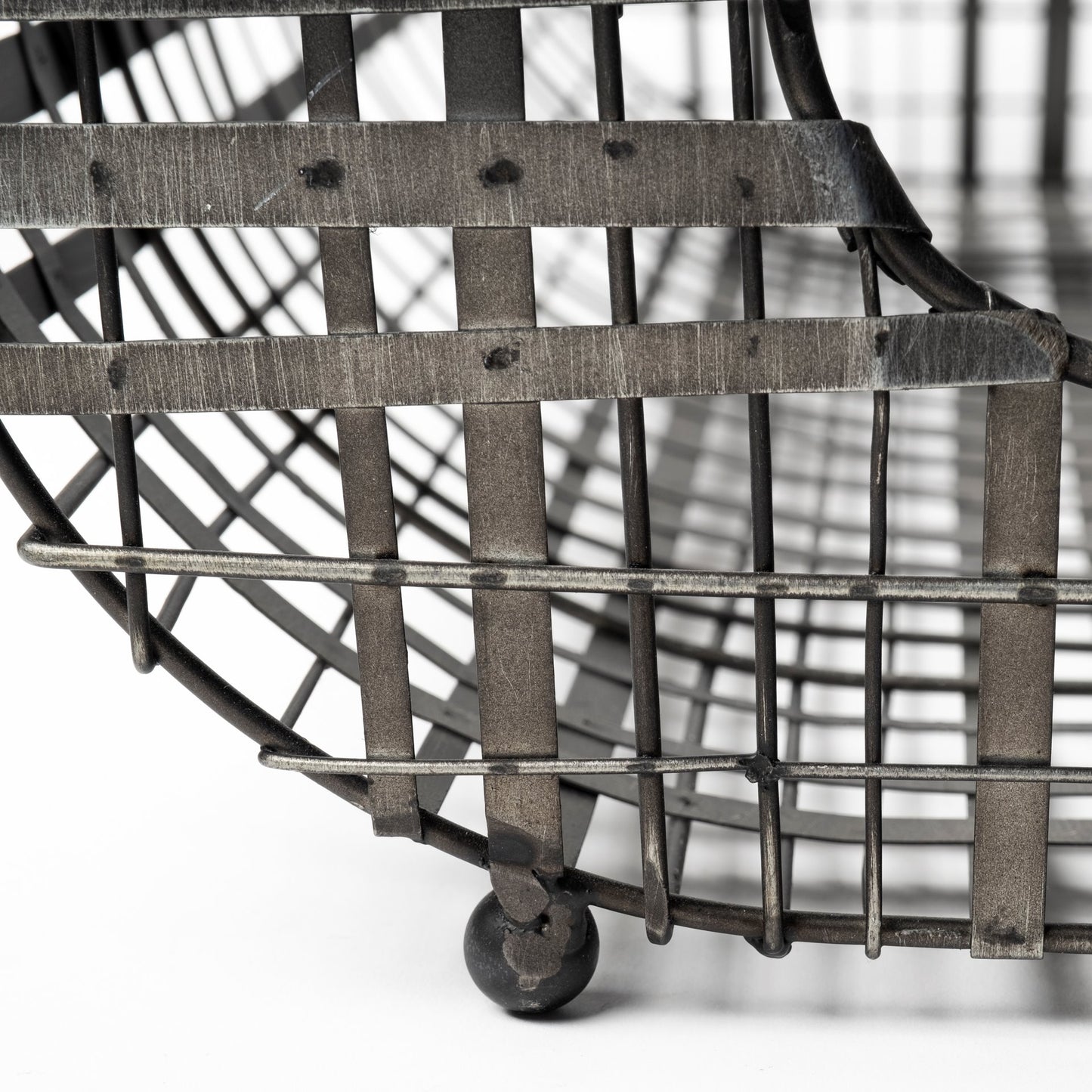 Kenneth (Set of 2) 24L x 12W Gray Metal Baskets