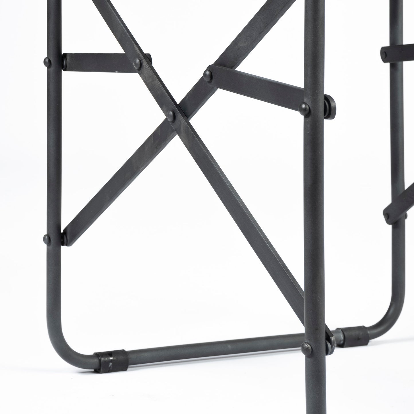 Direttore Black Iron Frame Black Leather Dining Chair