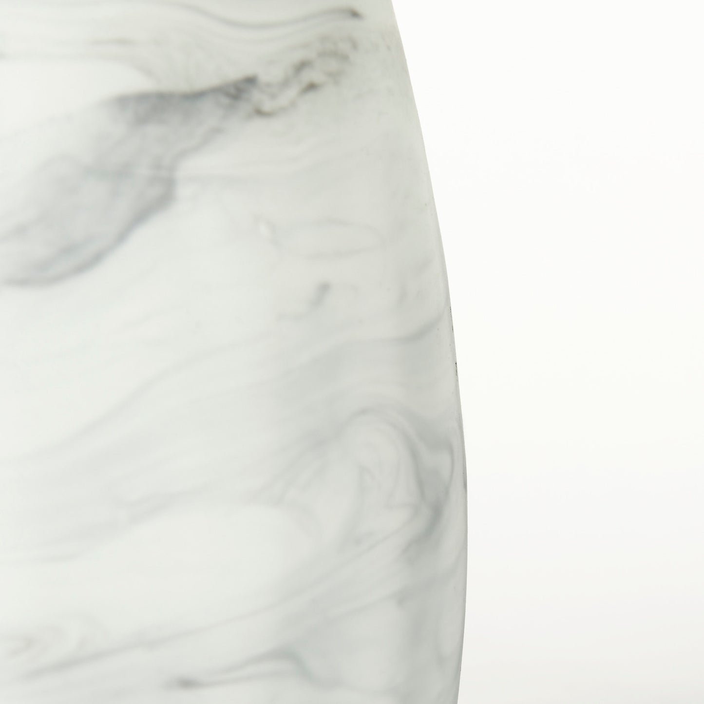 Volta I Short Gray Cream Glass Abstract Pattern Vase