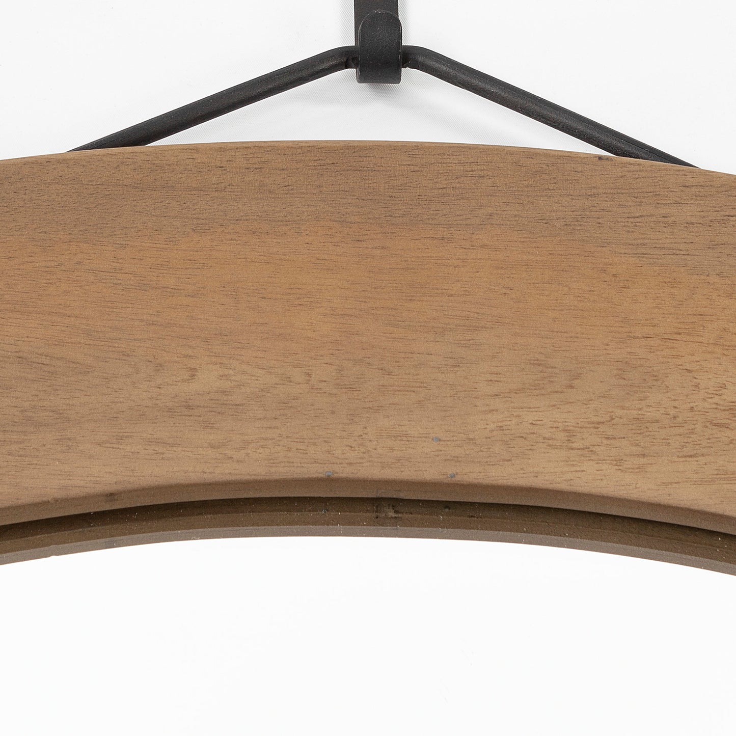 Avram 43.5" Round Brown Wood Frame Mirror