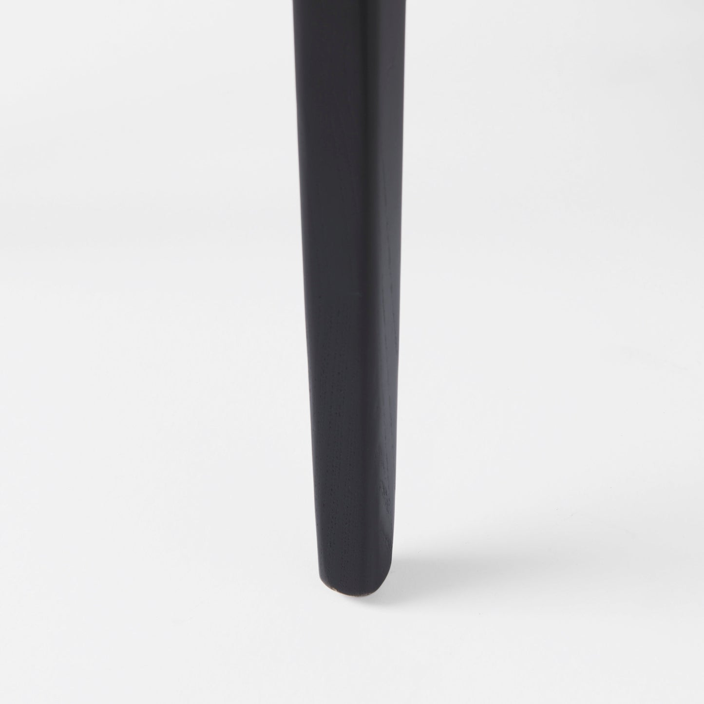 Clara Black Wood W/ Cream Fabric Seat and Cane Back Armless Dining Chair