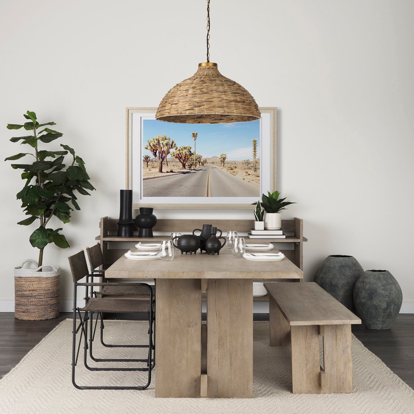 Cyrus Black Spherical Vase W/ Flute Decorative Object