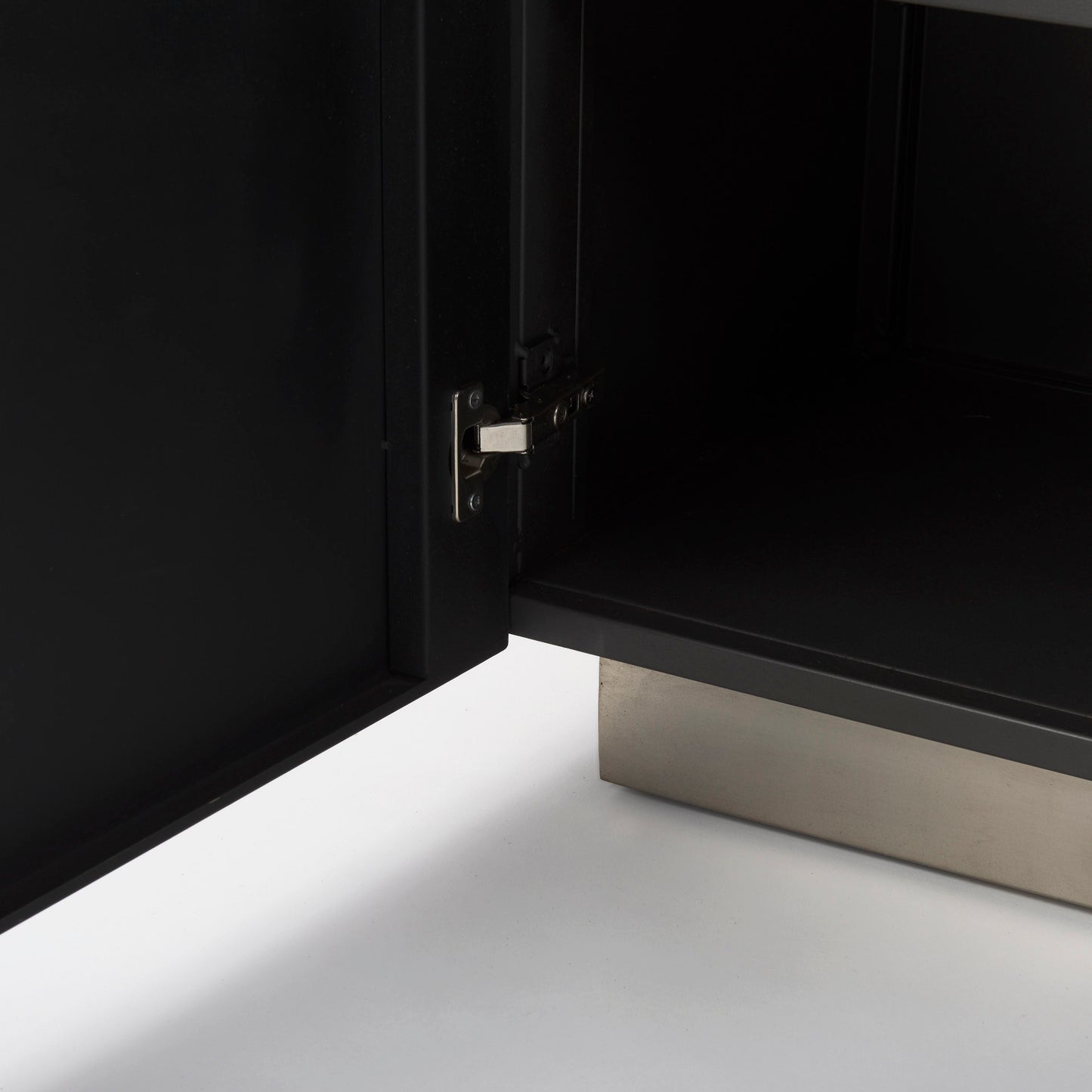 Roxdale 82.0L x 18.0W x 29.0H Acid Wash Metal Sideboard