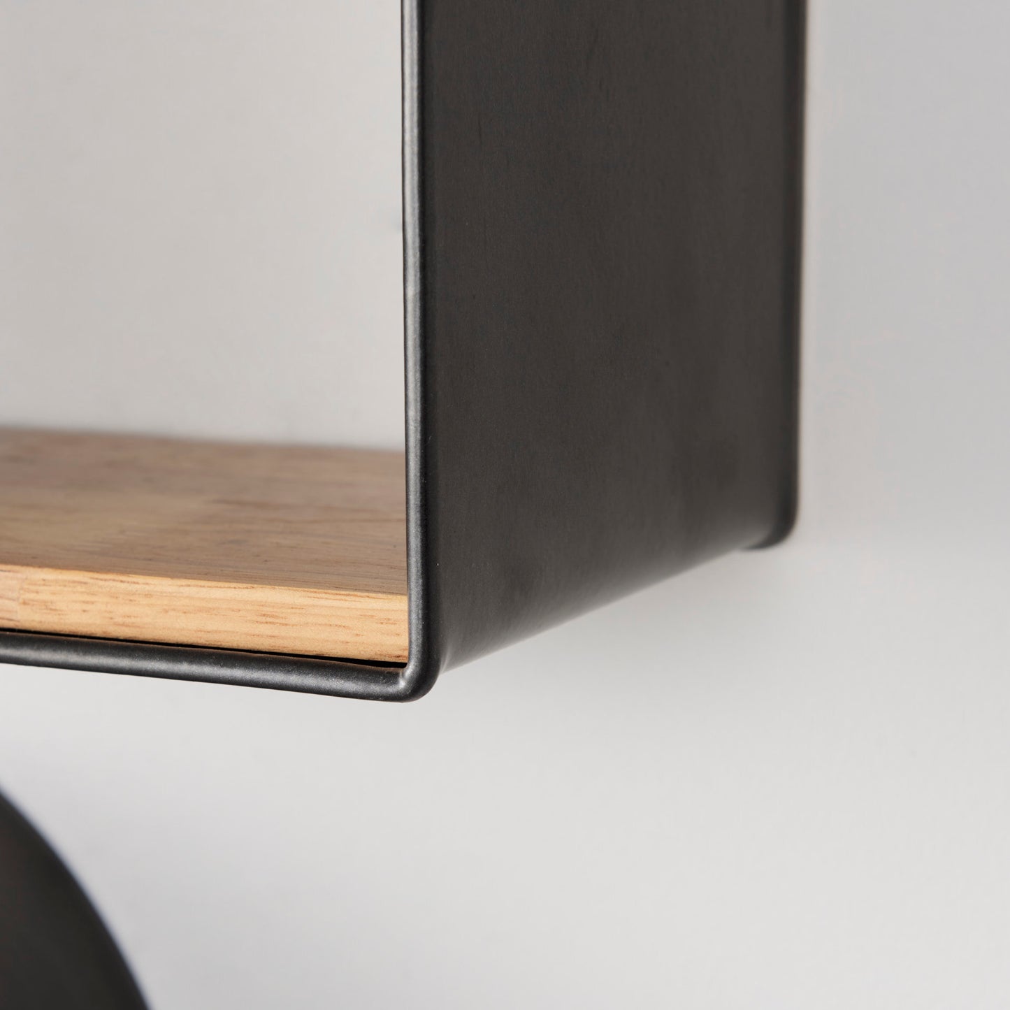 Finley Set of 3 Black Metal W/Wood Wall Shelves