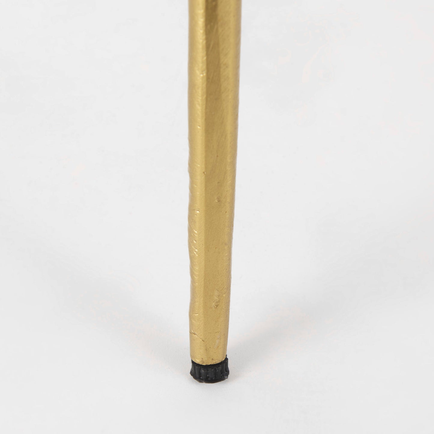 Vivienne 16.0L x 16.0W x 19.0H White Marble W/Antique Gold Metal Round Small Side Table