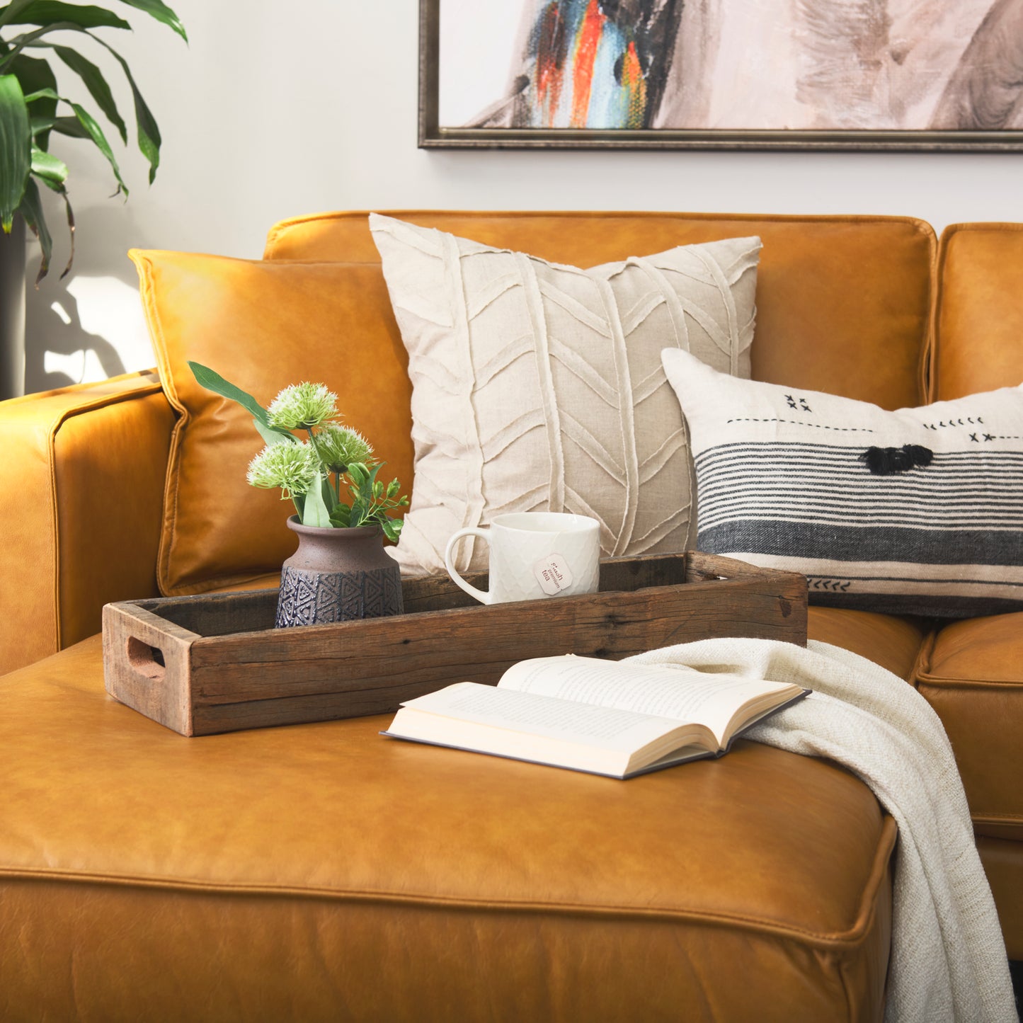 Vernon (Small) 24L x 7W Brown Reclaimed Wood Tray