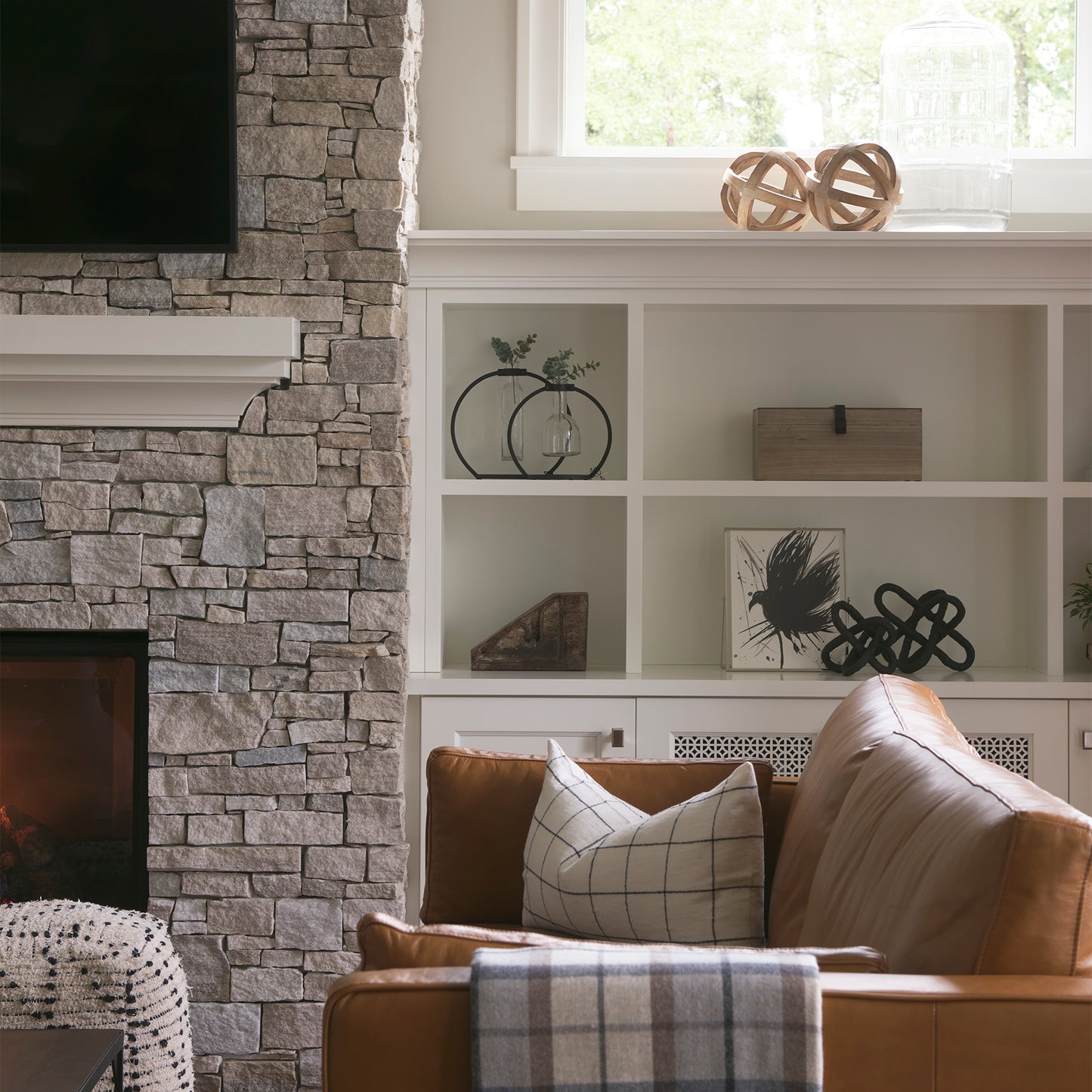 Monica I Short Black Metal Glass Bottle Vase