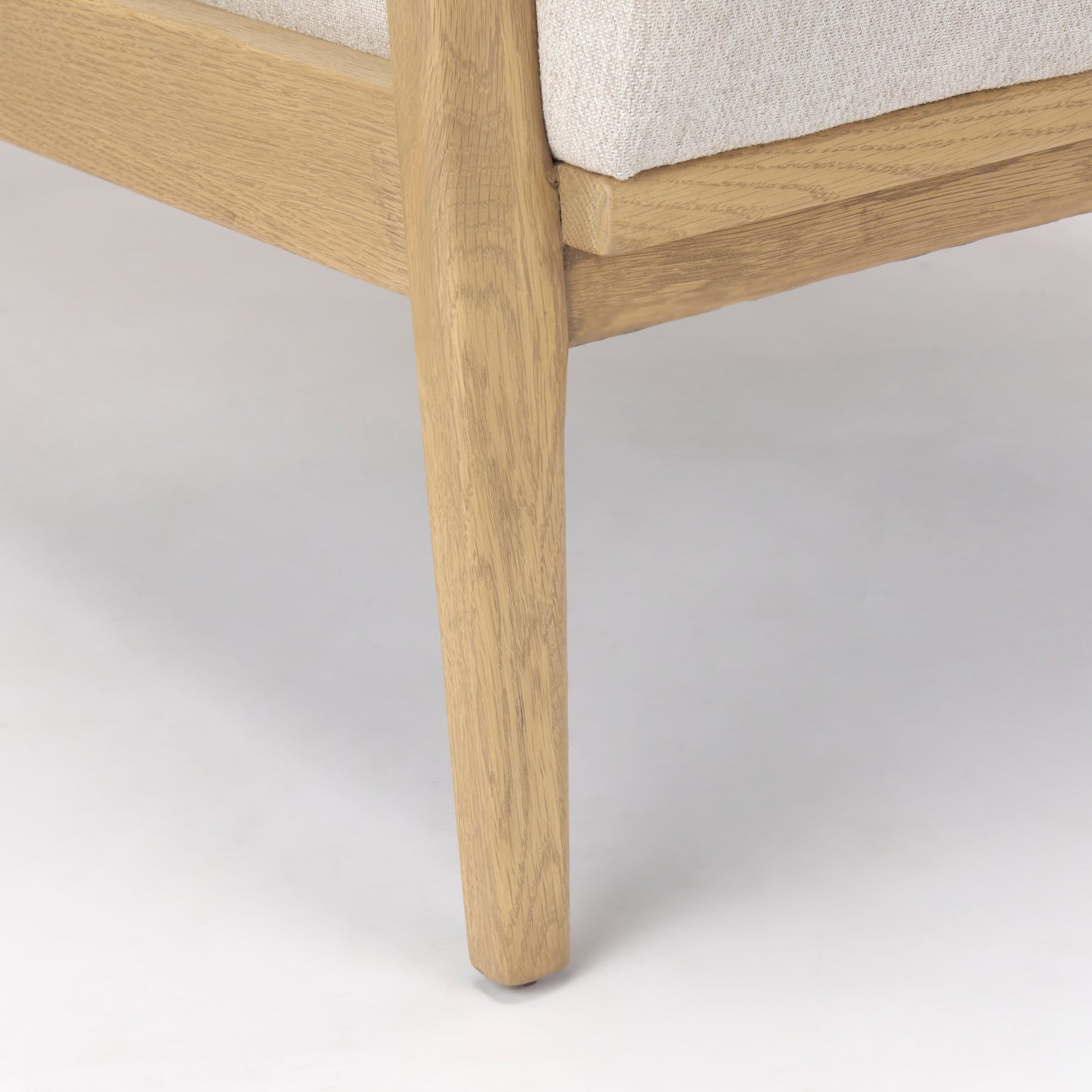 Raeleigh 28.0L x 34.1W x 34.4H Cream Fabric W/Light Brown Wood Accent Chair