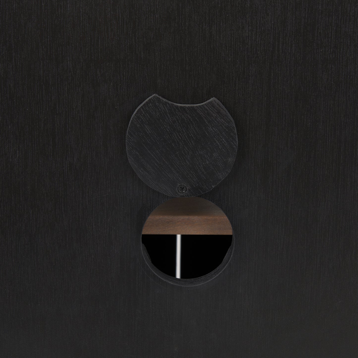 Sloan Black Wood W/Black Metal Frame Accent Cabinet