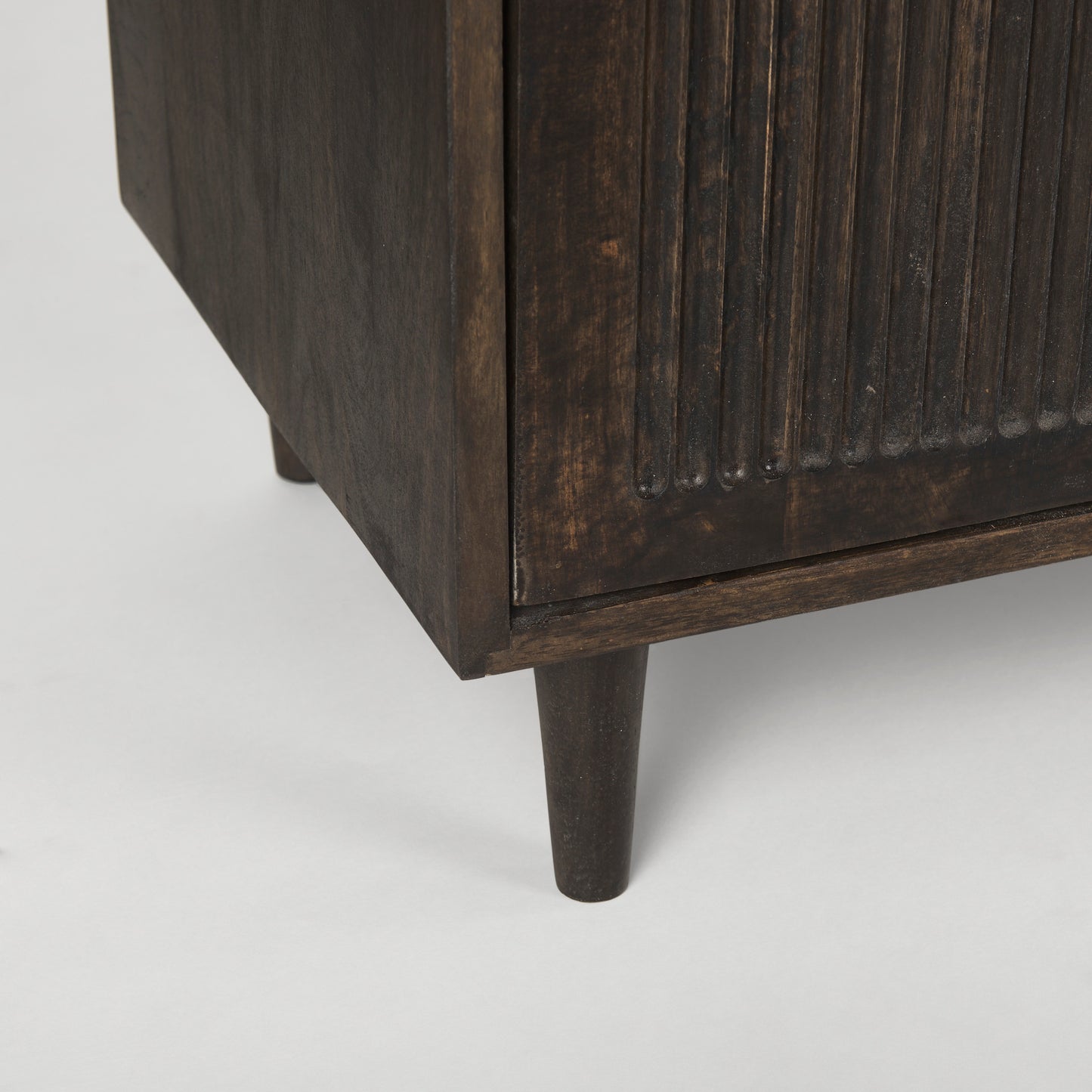 Tucker Dark Brown w/ Carved Arch Pattern 4 Door Sideboard