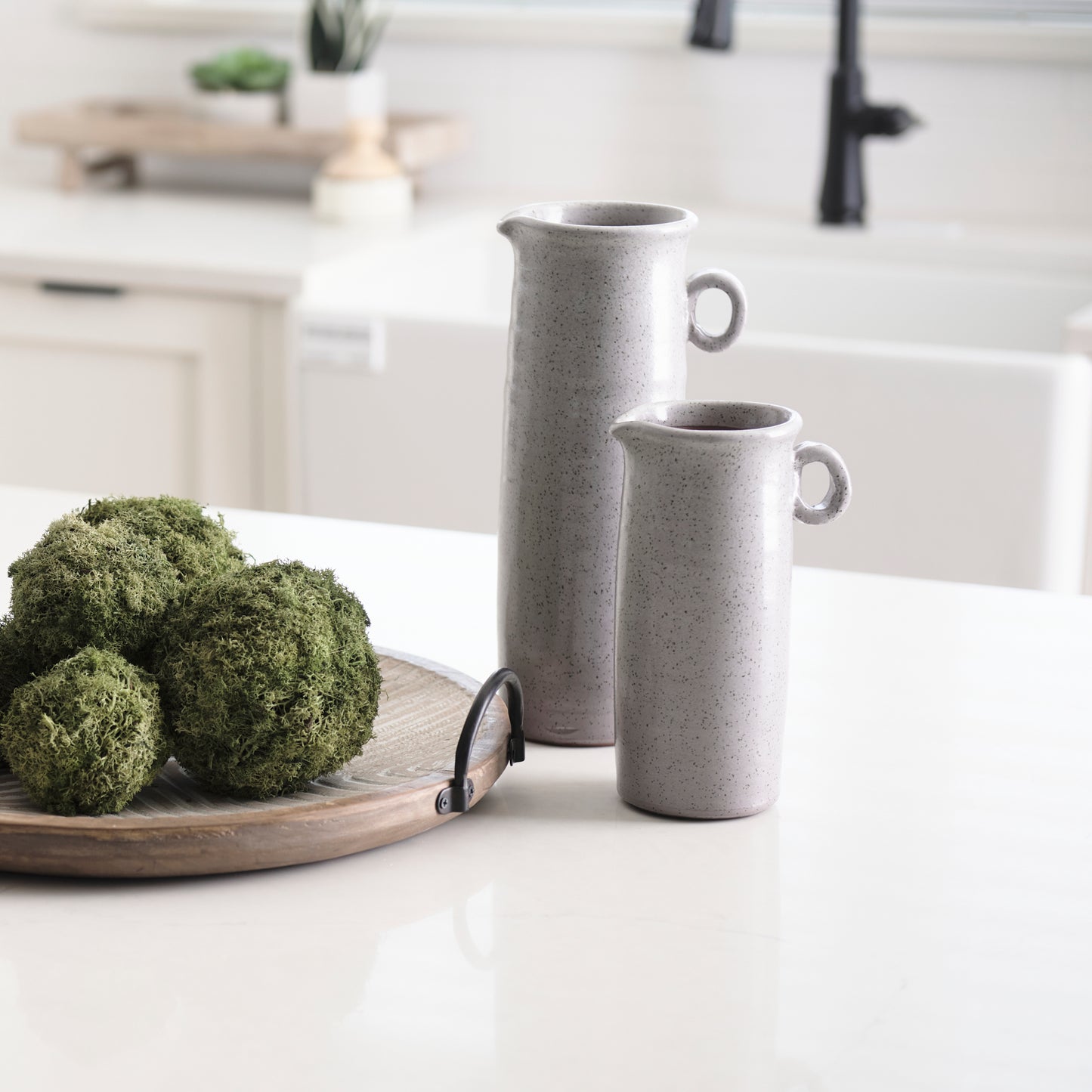 Frieda Small Freckled Gray Ceramic Jug