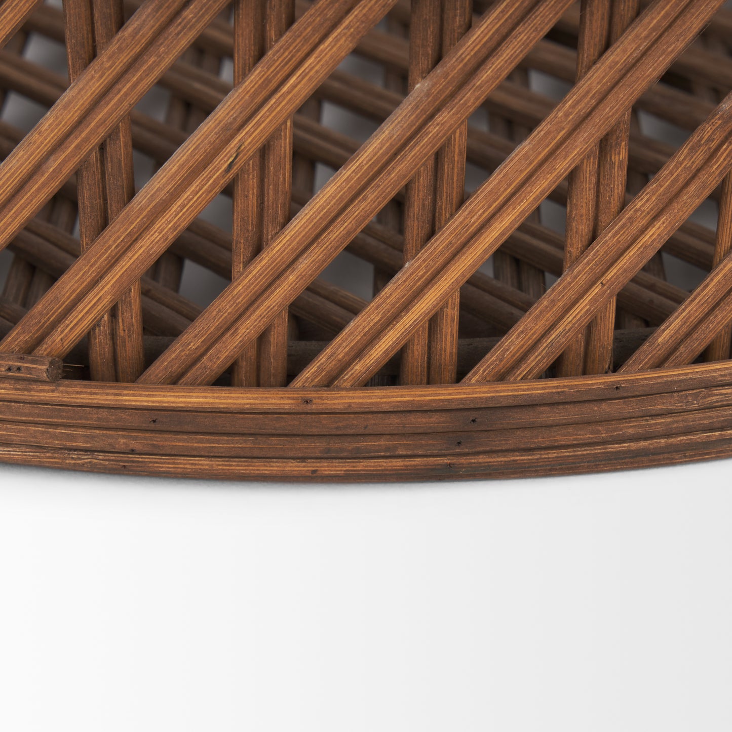 Thala Medium Brown Round Wicker Tray (Set of 2)