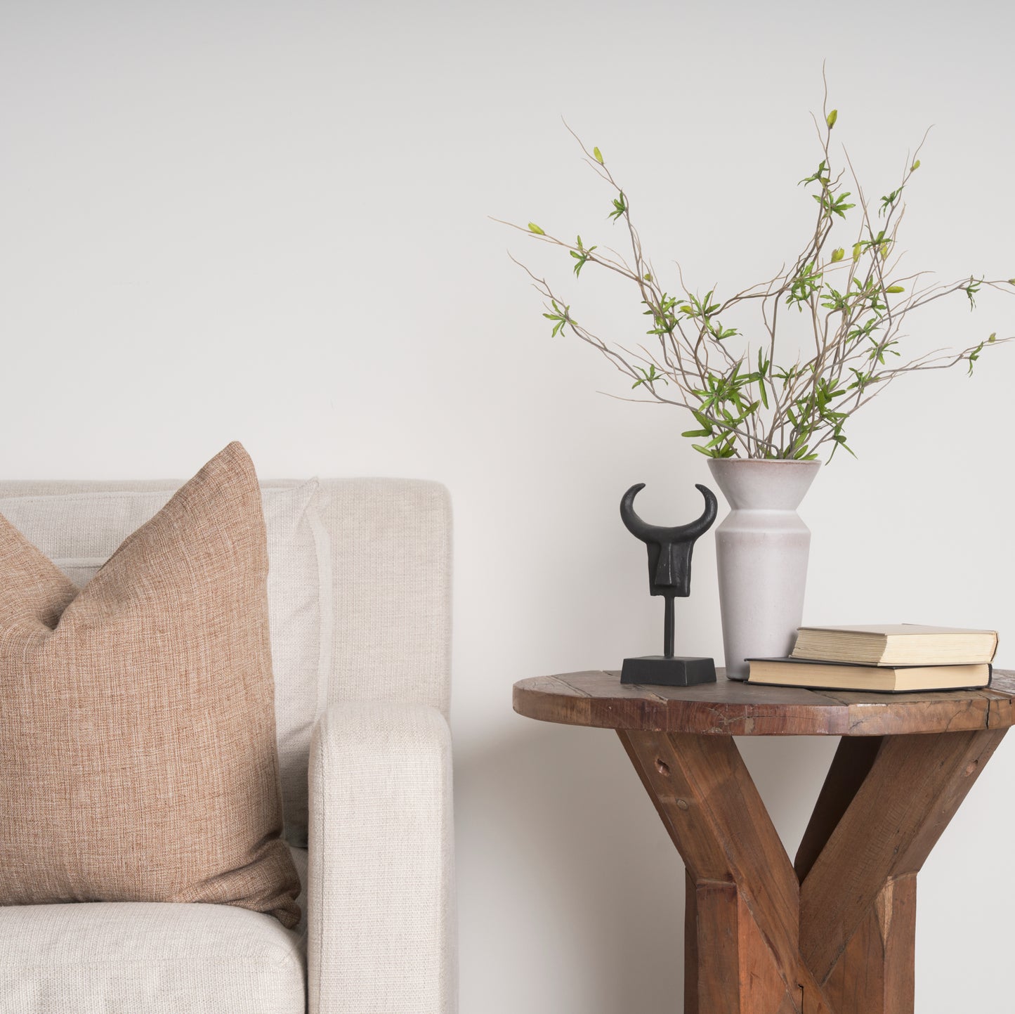 Esme 4.5L x 4.5W x 10.4H Whitewashed Ceramic Vase