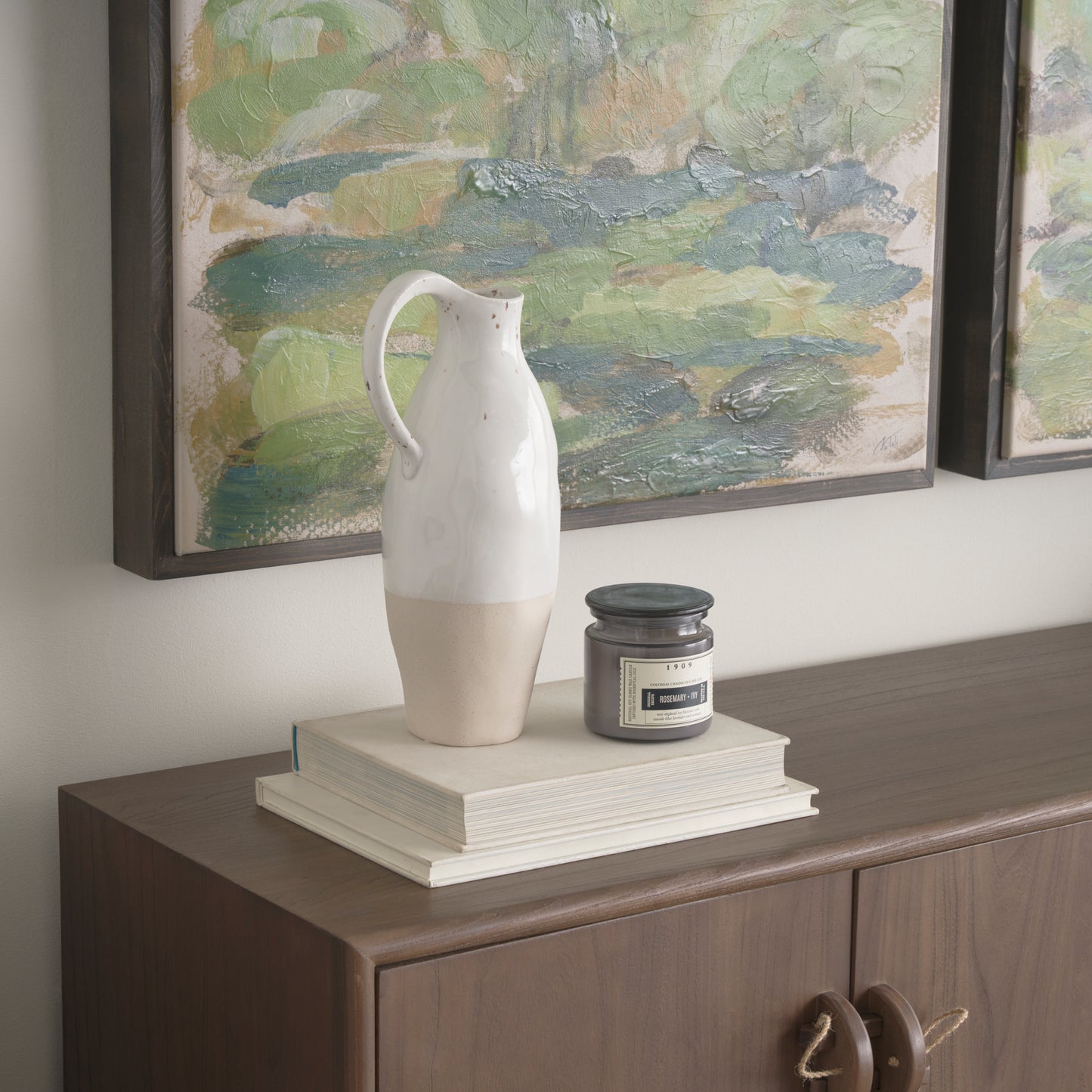 Valora Black Speckled Cream w/ Light Beige Ceramic Jug