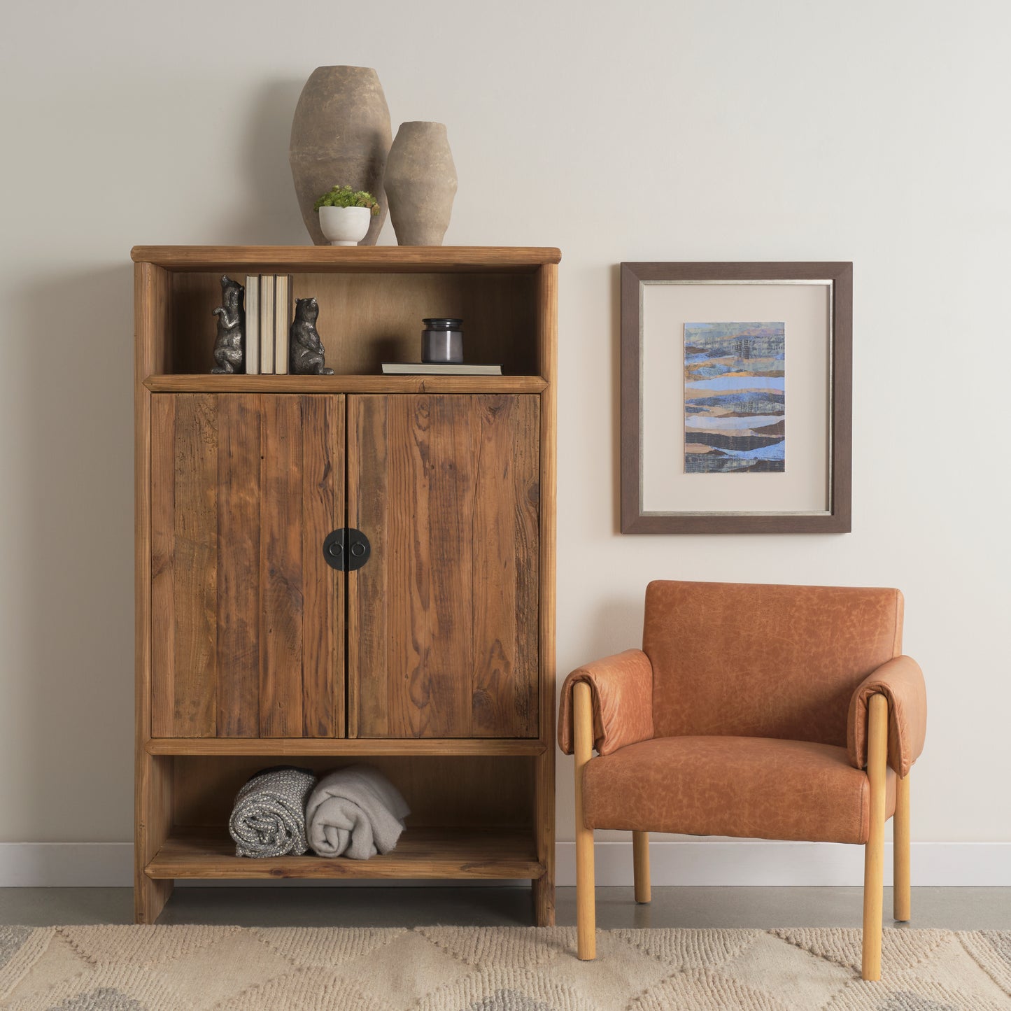 Wayde Curio Cabinet Recycled Pine