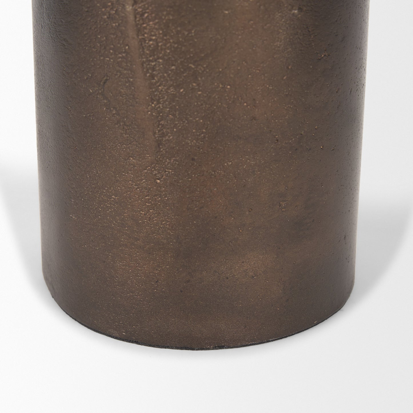 Petria Antiqued Gold Textured Metal Taper Candle Holders