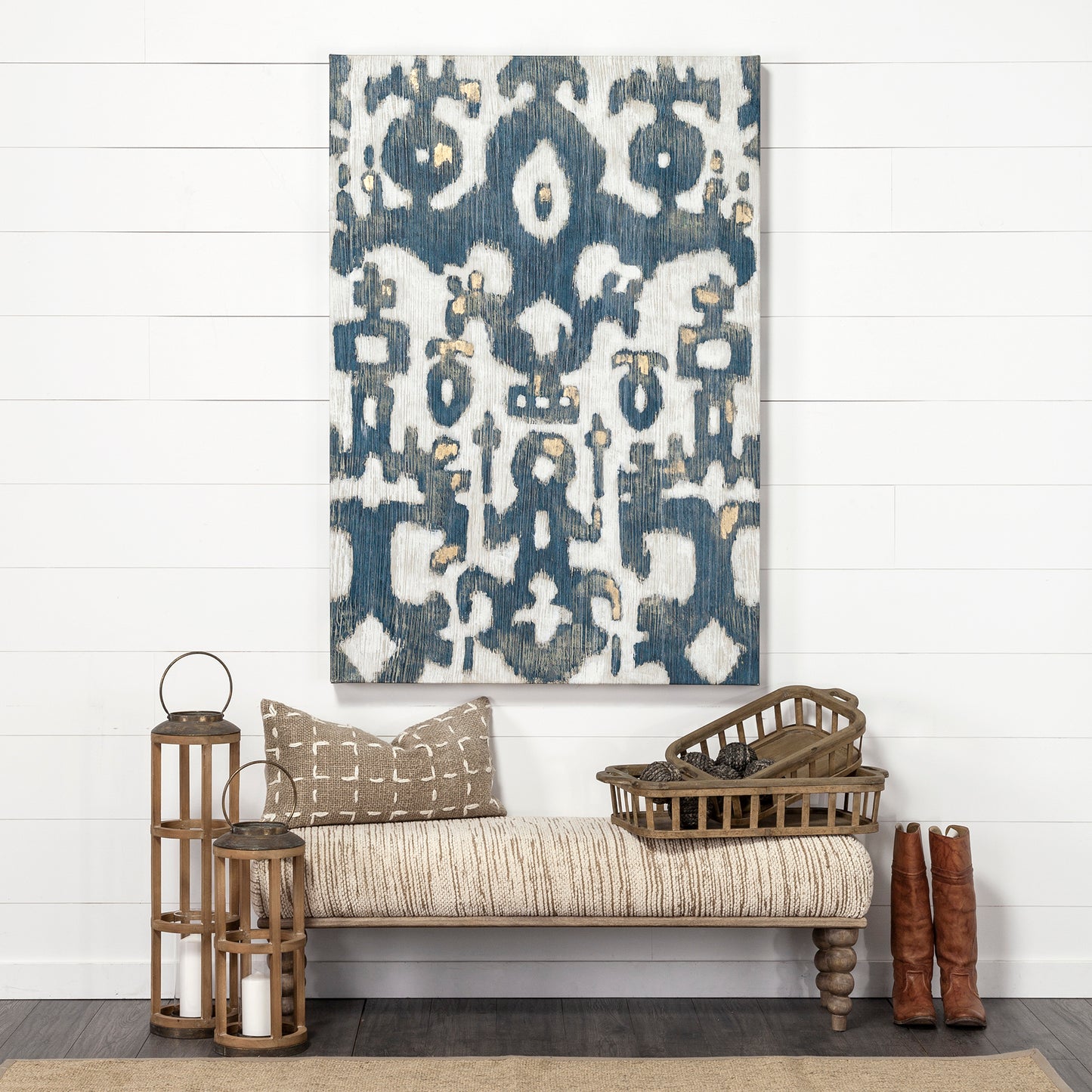 Andy II Small Natural Wood Cylindrical Lantern