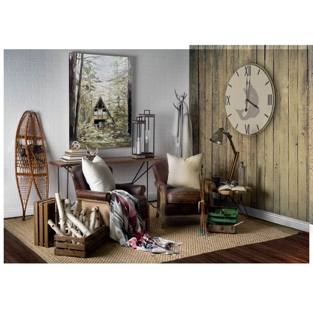 Langara 38.5" Round Oversize Lakeside Wall Clock