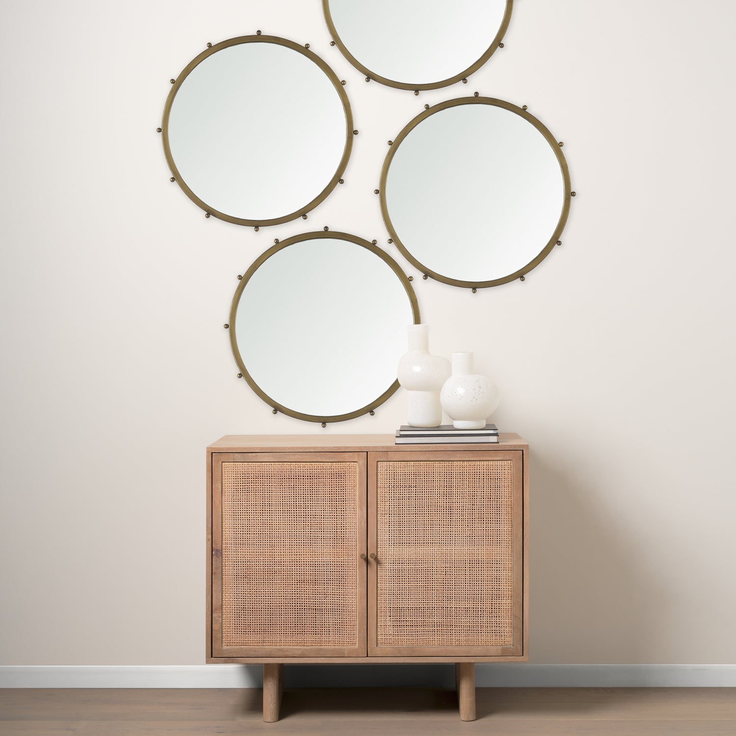 Elena I Small Gold Wall Mirror