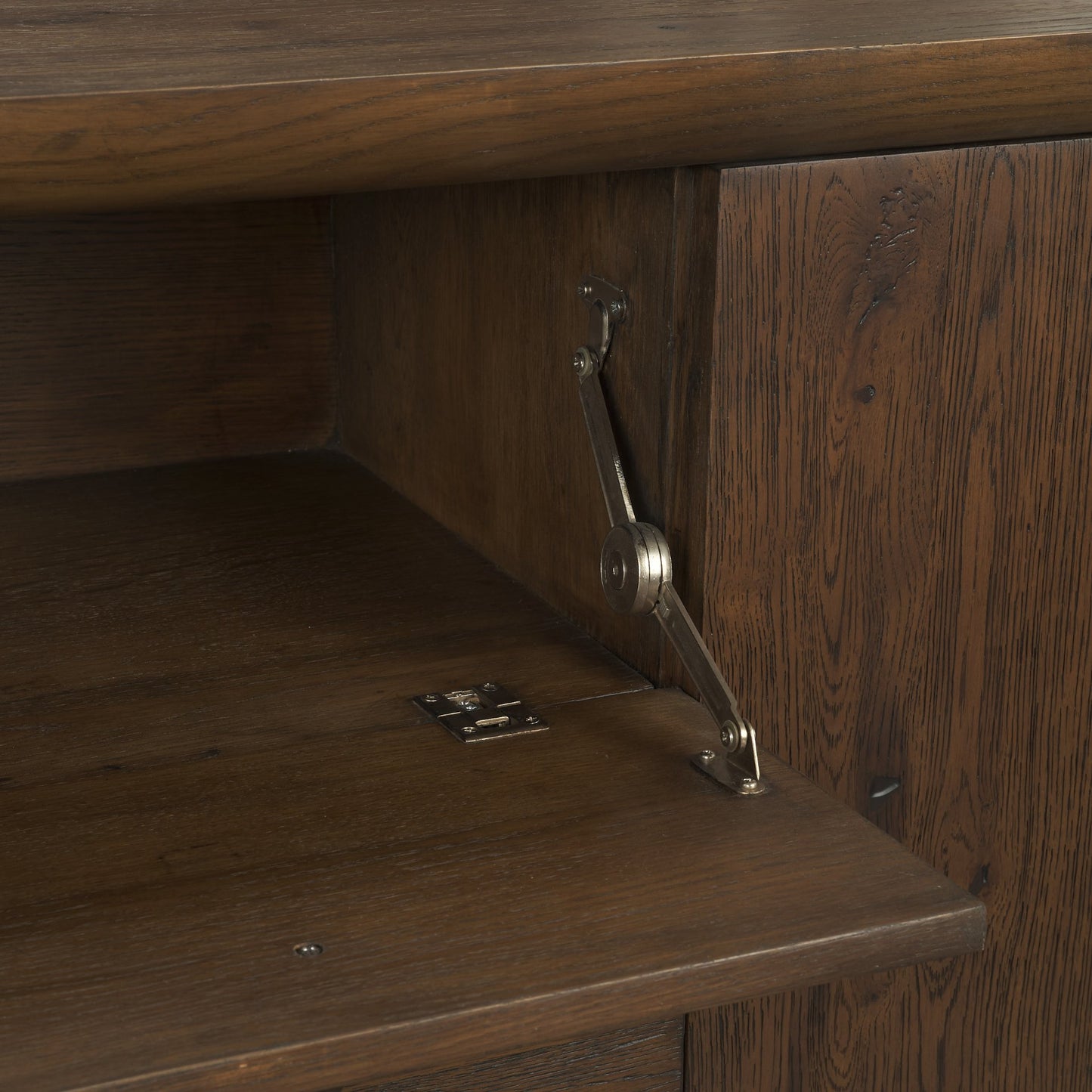 Belford 94" Dark Brown Oak Wood Media Console