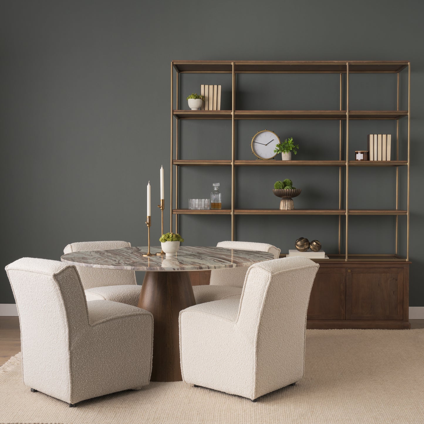 Chantria Small Solid Natural Brass Adjustable Taper Candle Holder