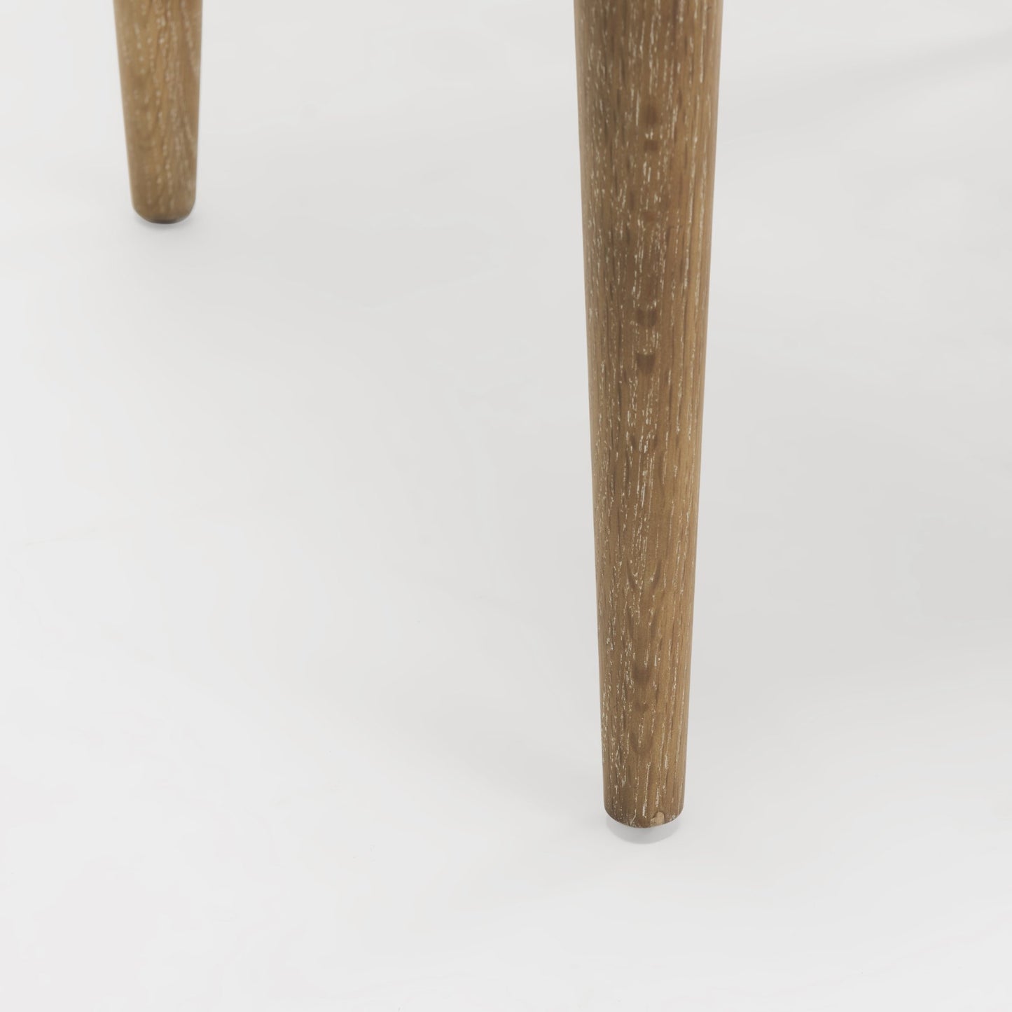 Cline Cream Fabric Upholstered and Light Brown Wood Dining Chair