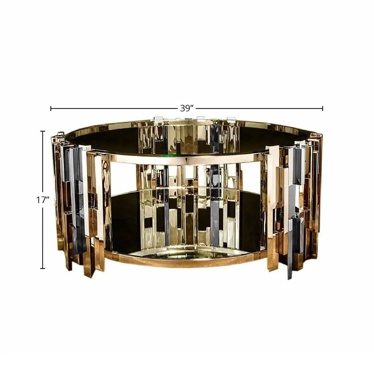 Illusion Round Coffee Table with Sleek Lines