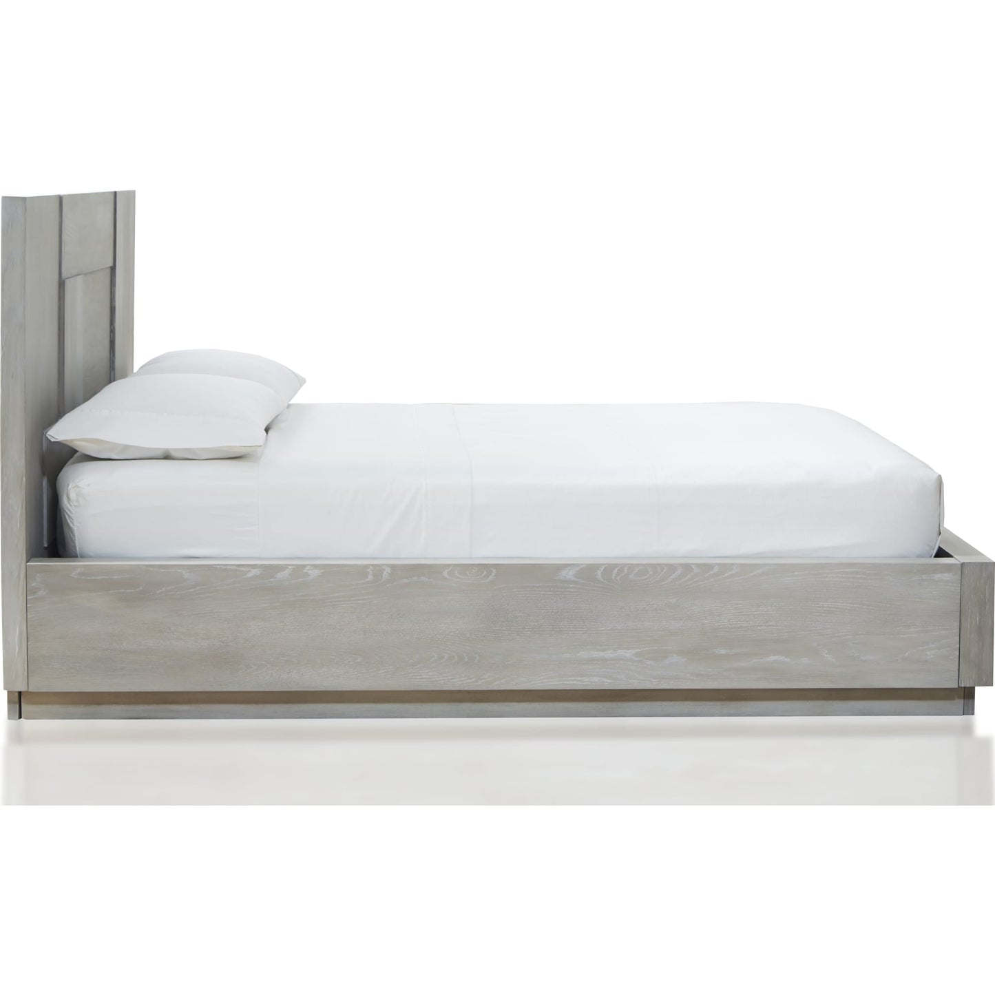 Destination Wood Panel Bed in Cotton Grey