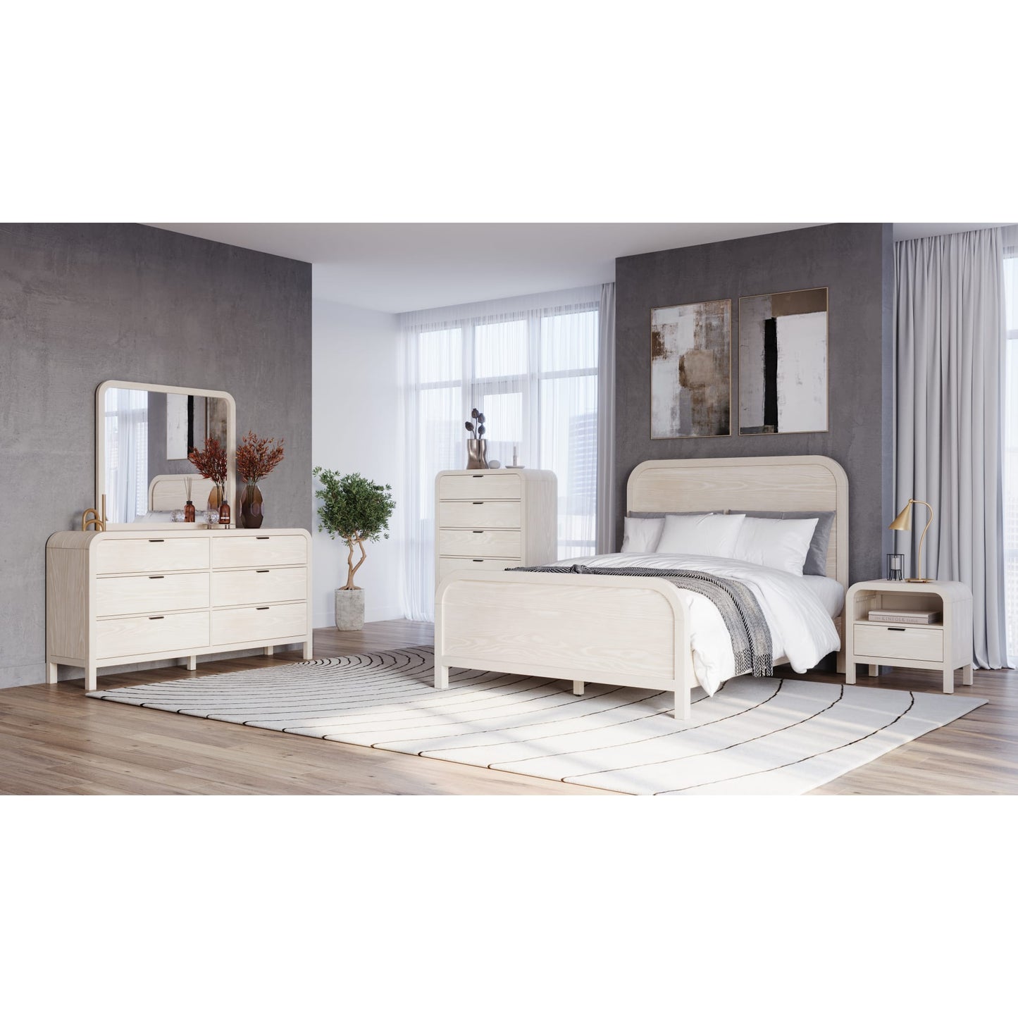 Drake Wood Platform Bed in Sugar
