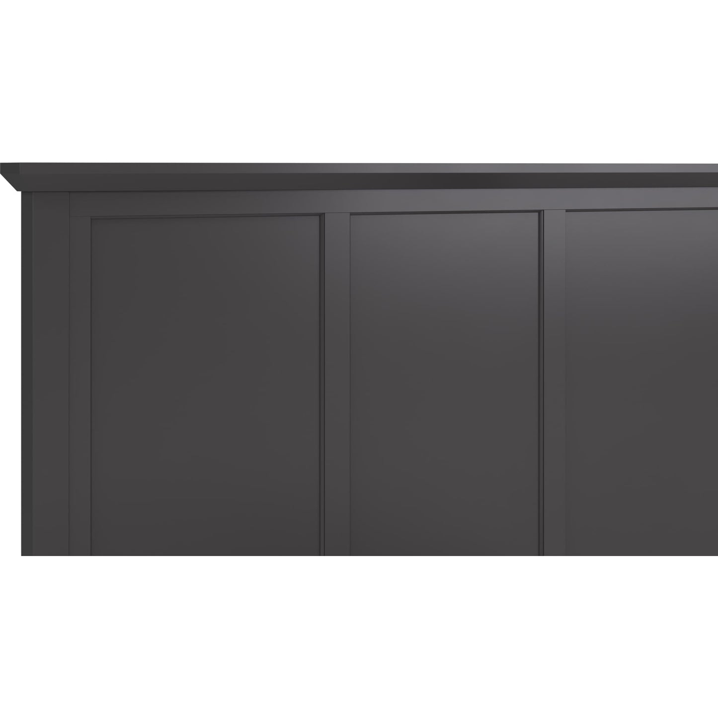 Grace Three Panel Bed in Raven Black