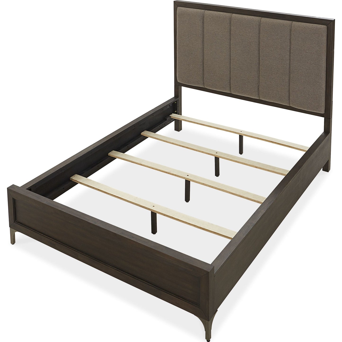 Lucerne Upholstered Panel Bed in Vintage Coffee