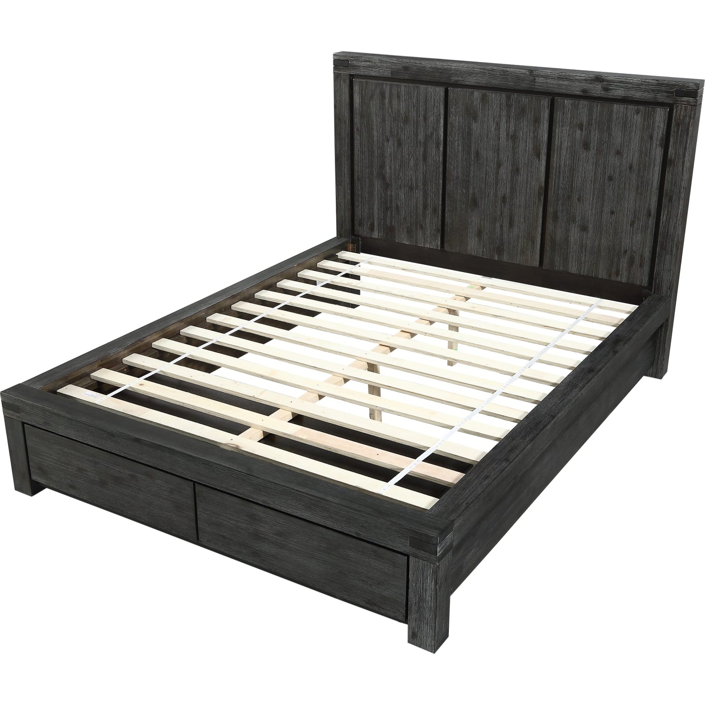 Meadow Solid Wood Footboard Storage Bed in Graphite