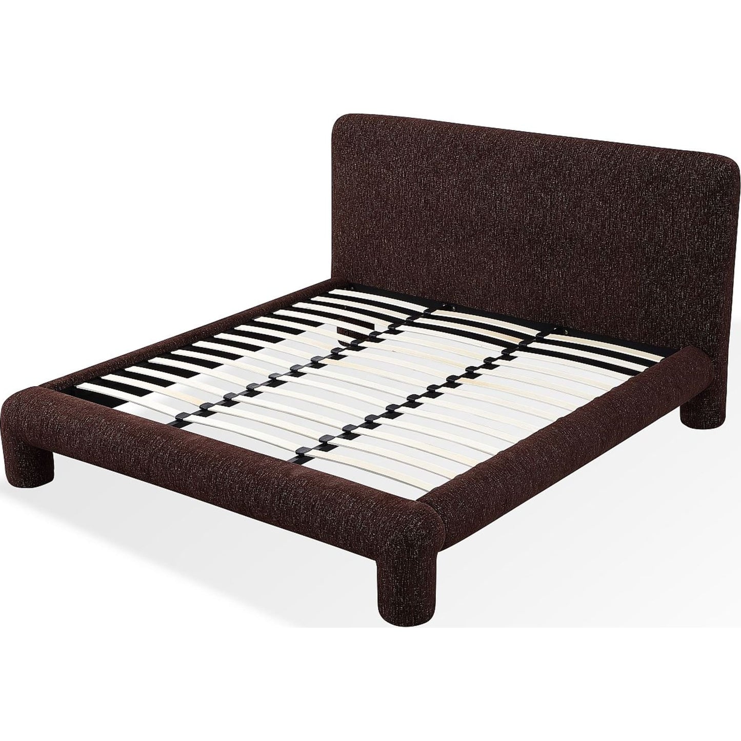 Mocoa Fully Upholstered Platform Bed in Mongoose Chenille