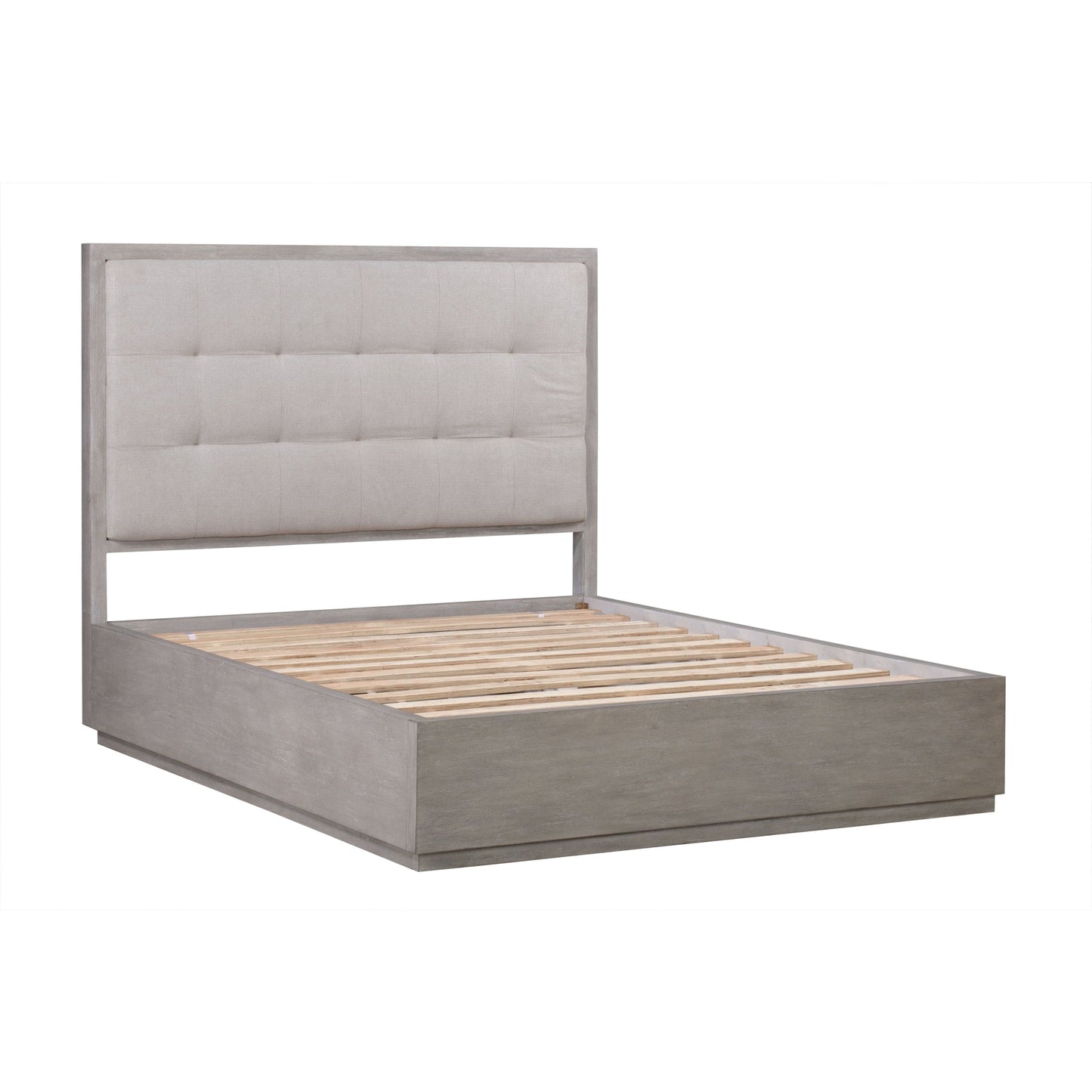 Oxford Upholstered Platform Bed in Mineral