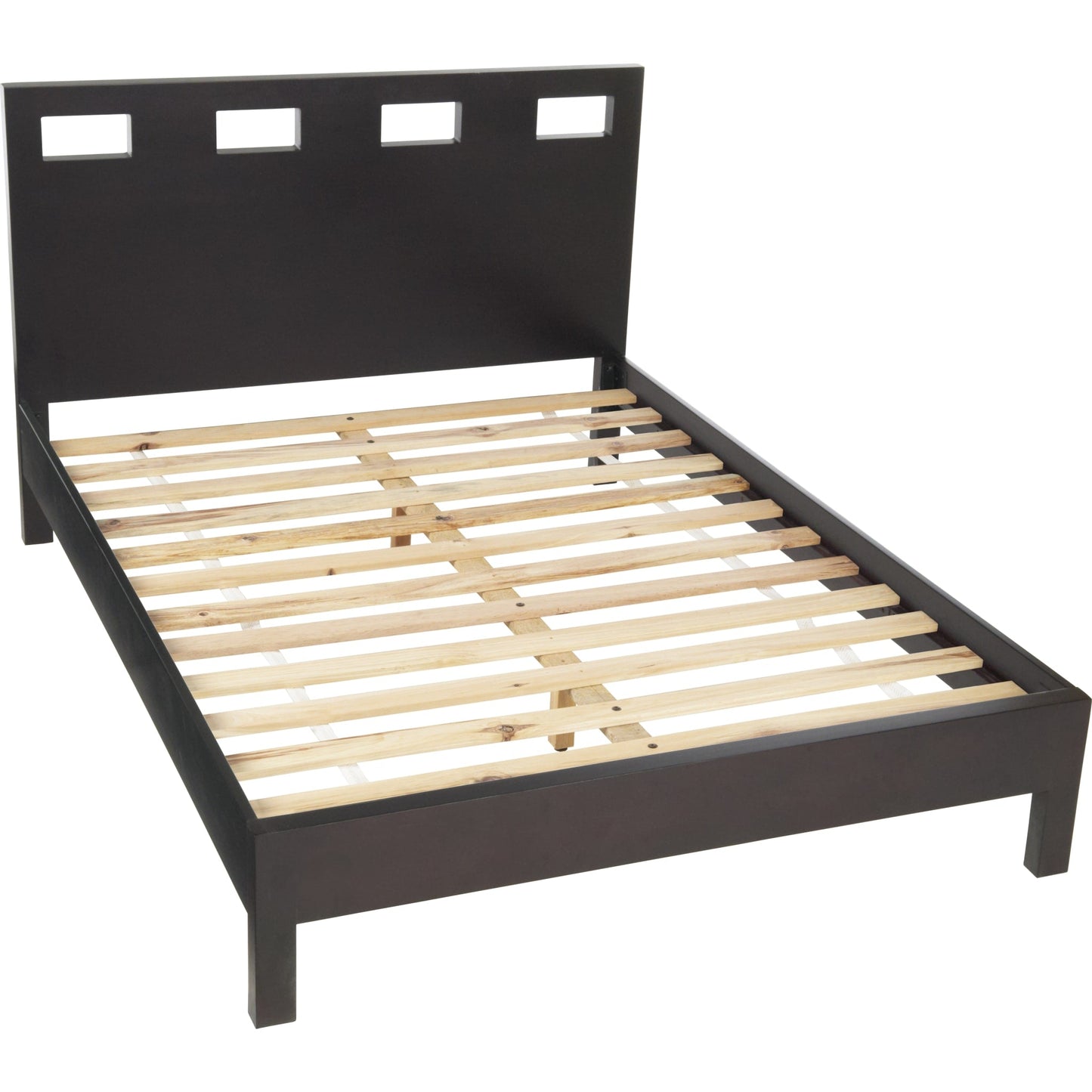 Riva Wood Platform Bed in Espresso