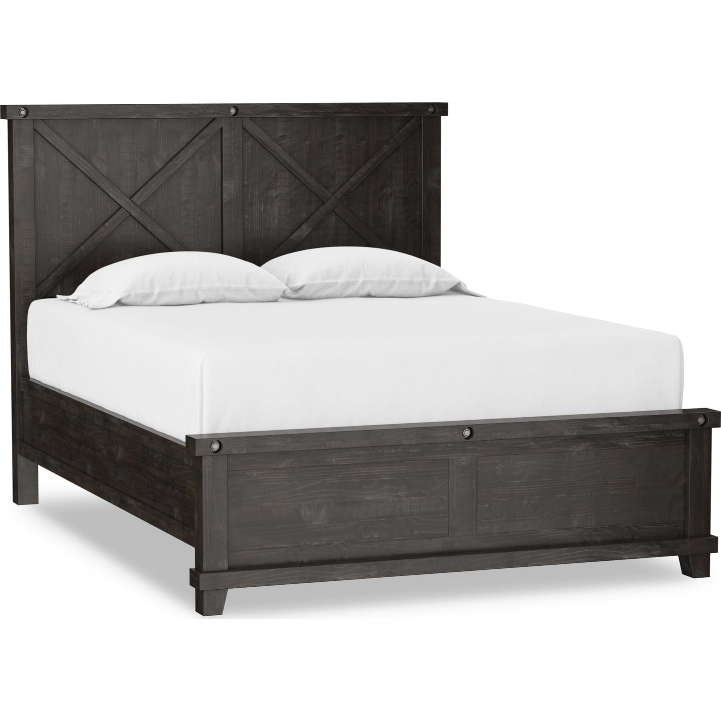 Yosemite Solid Wood Panel Bed in Cafe