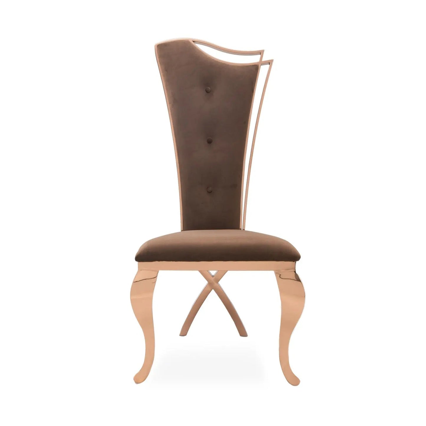 Belladonna Rose Gold Elegant Dining Chair