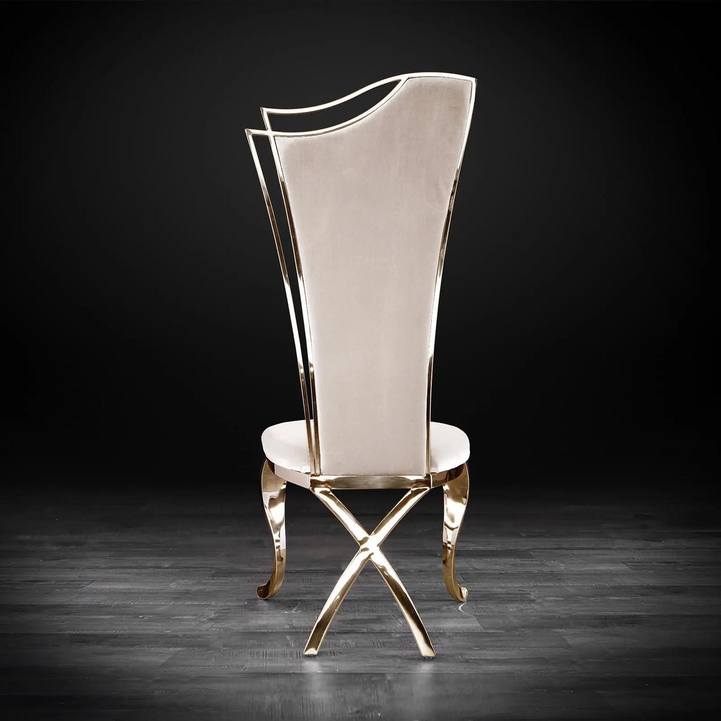 Belladonna Titanium Gold Modern Dining Chair