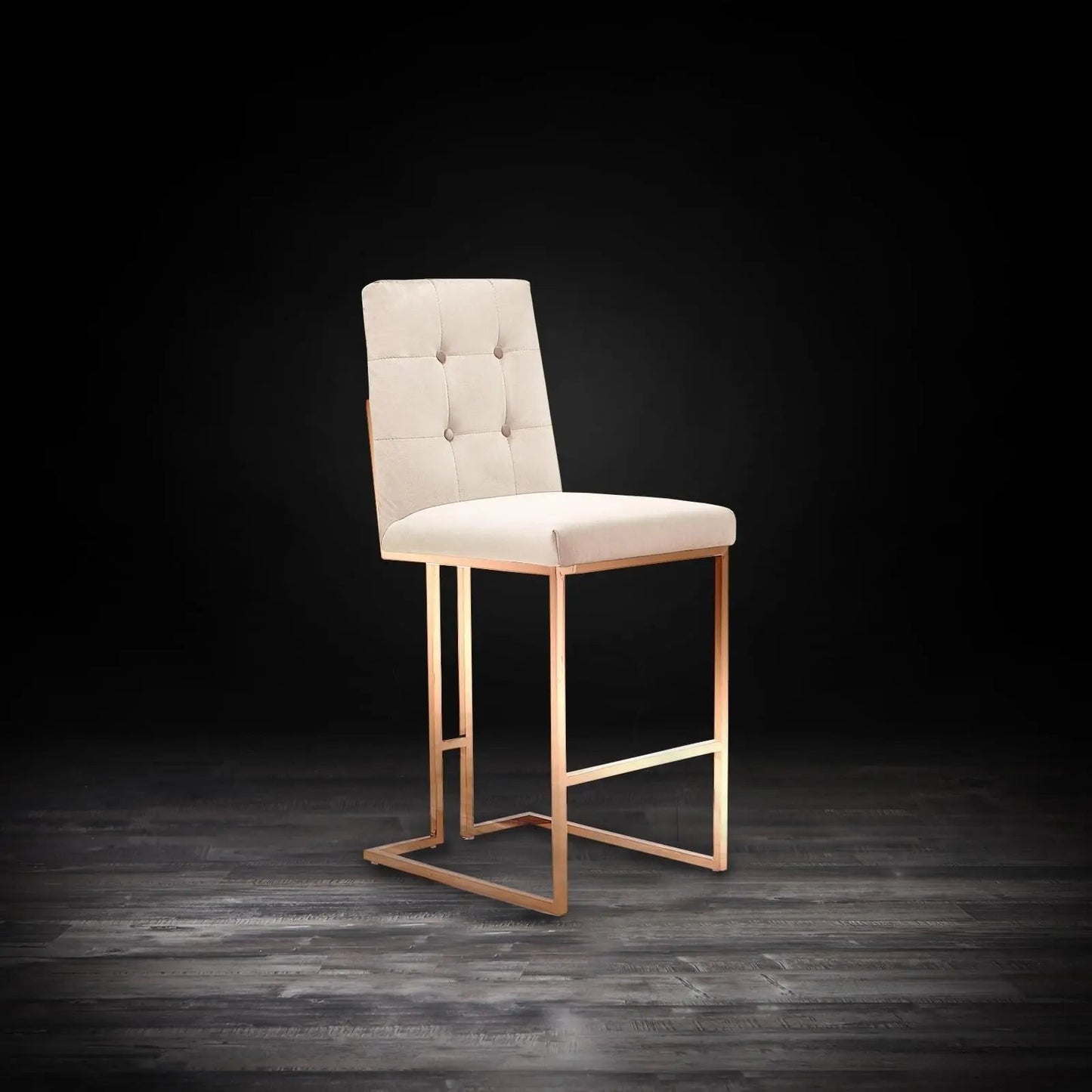 Cameron Bar Stool – Rose Gold Accent