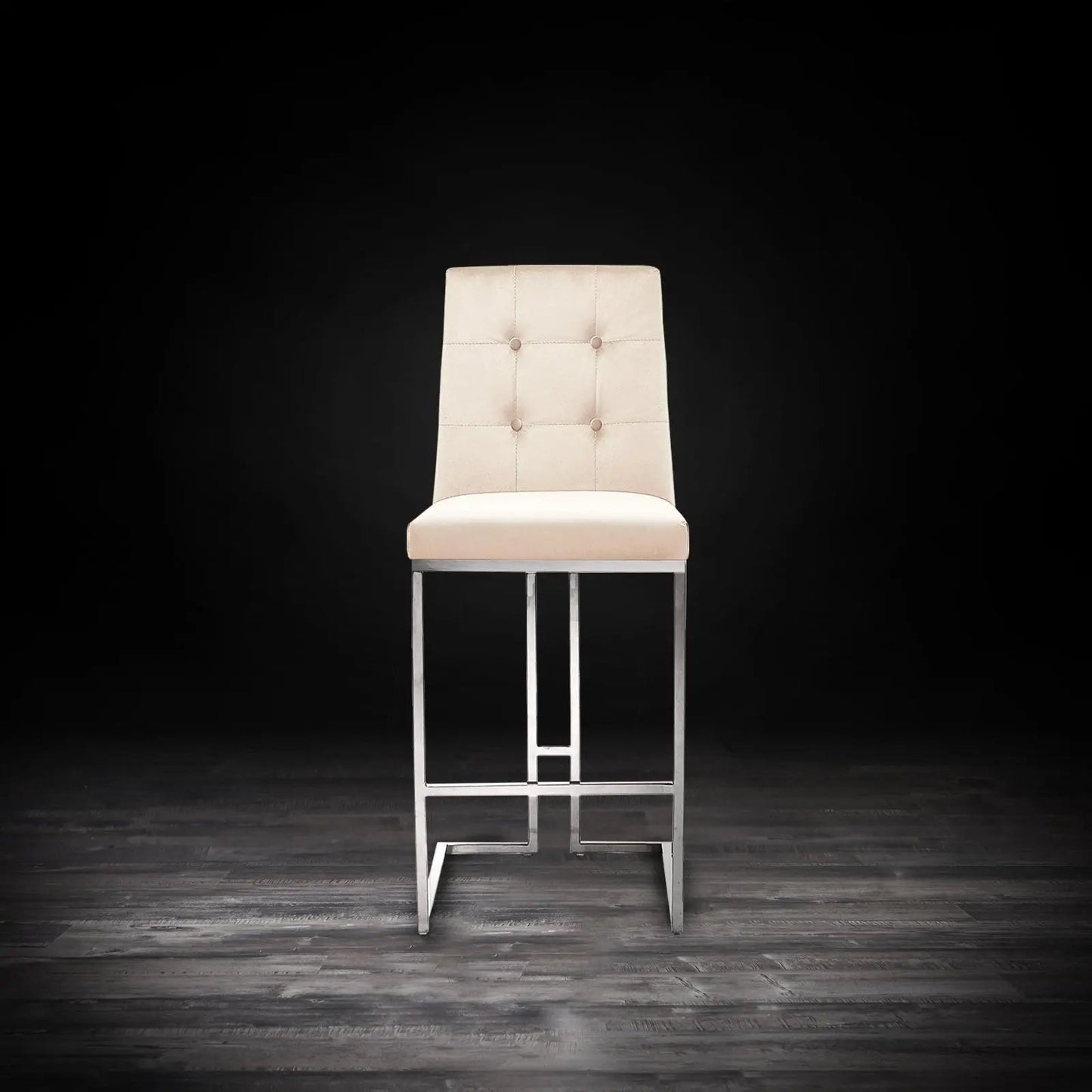 Cameron Bar Stool in Modern Silver