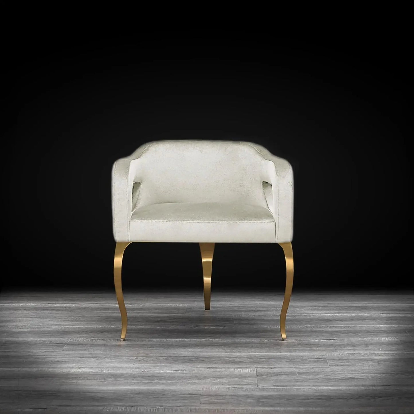 Caprice Brushed Titanium Gold Dining Chair