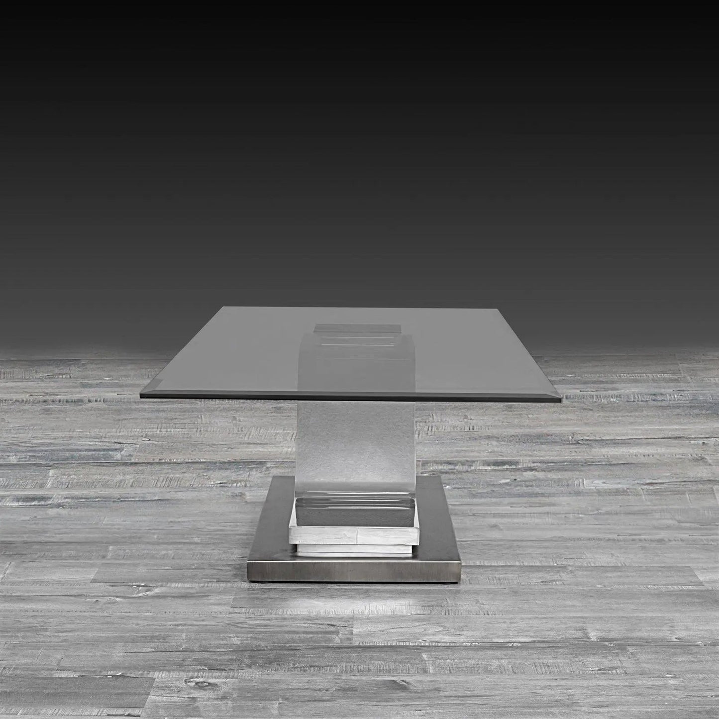 Float Silver Coffee Table with Contemporary Lines