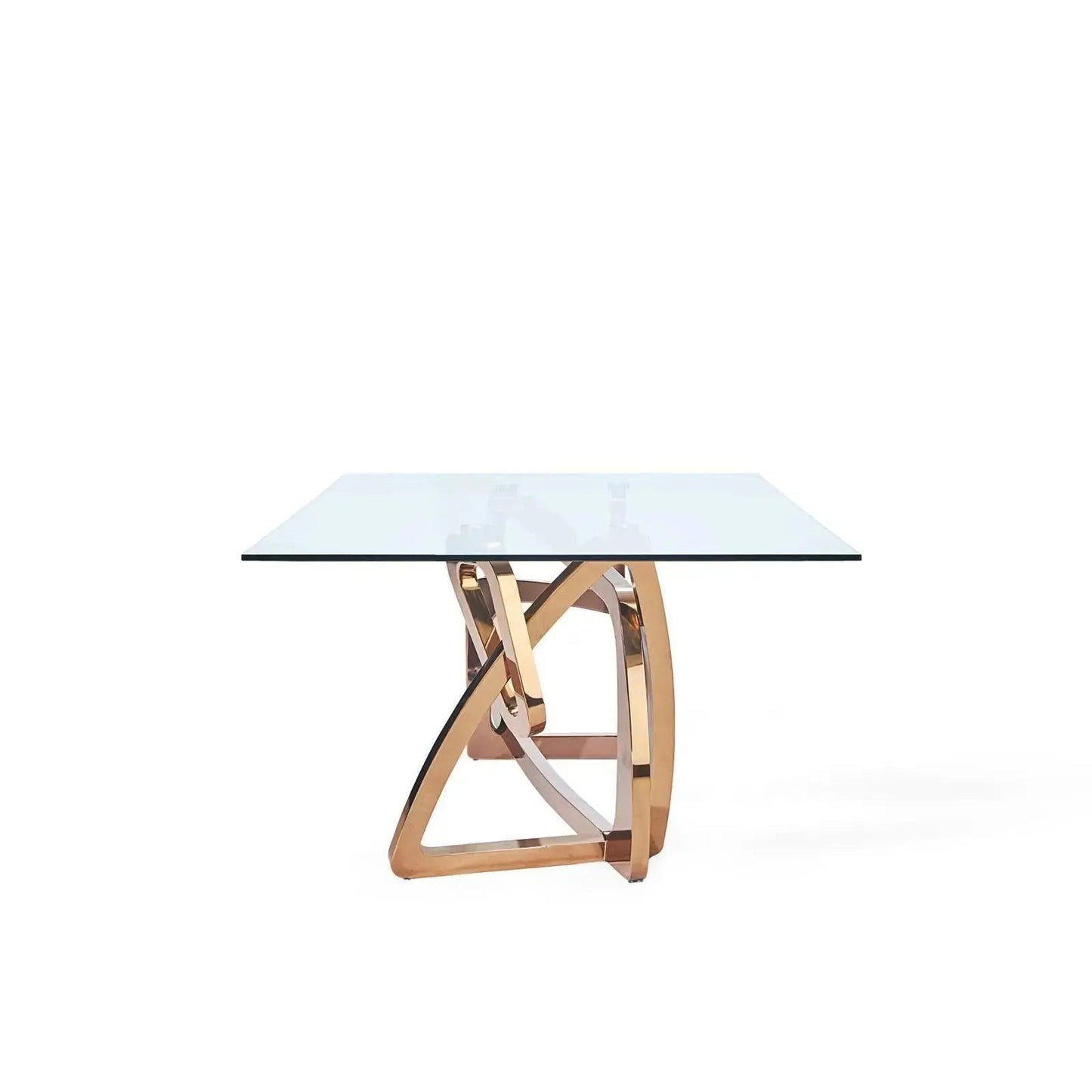 Flow Sleek Glass-Top Dining Table