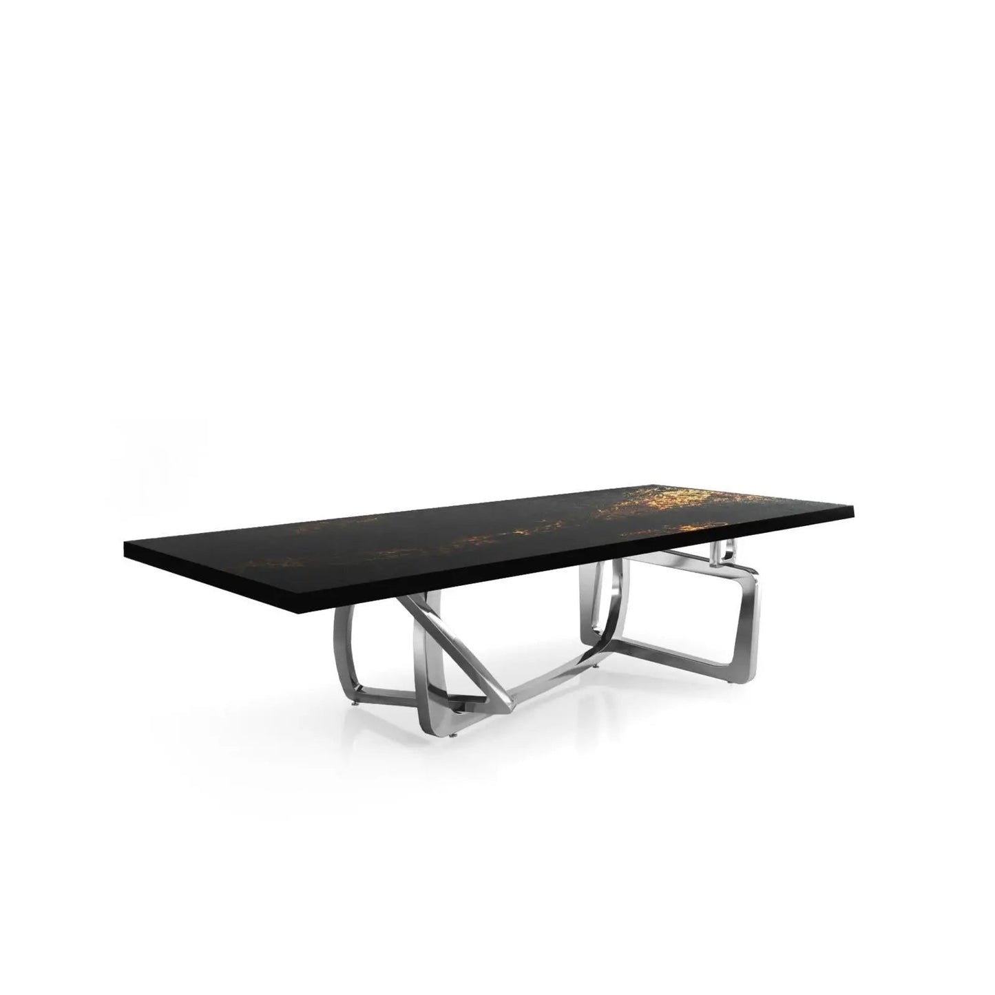 Flow Silver Black Art Small Coffee Table