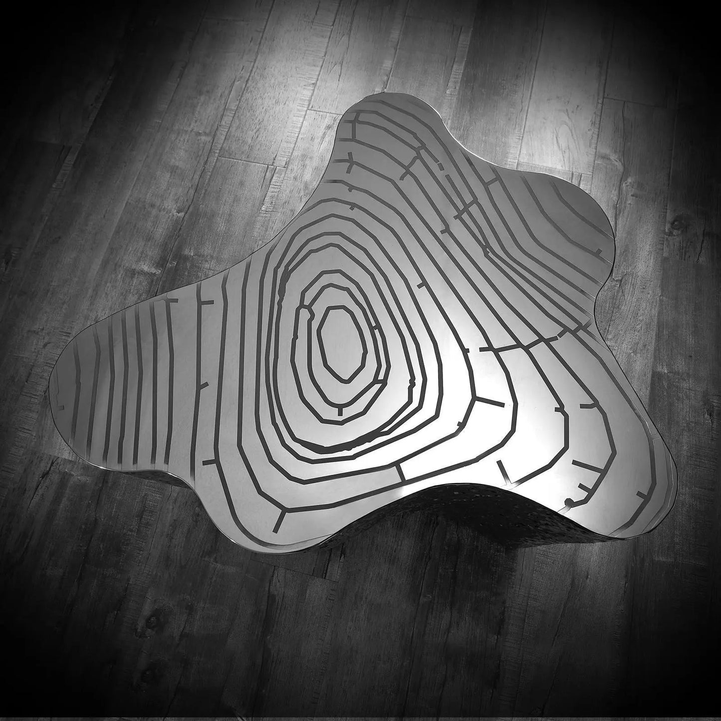 Glacier End Table | Sleek Silver Finish