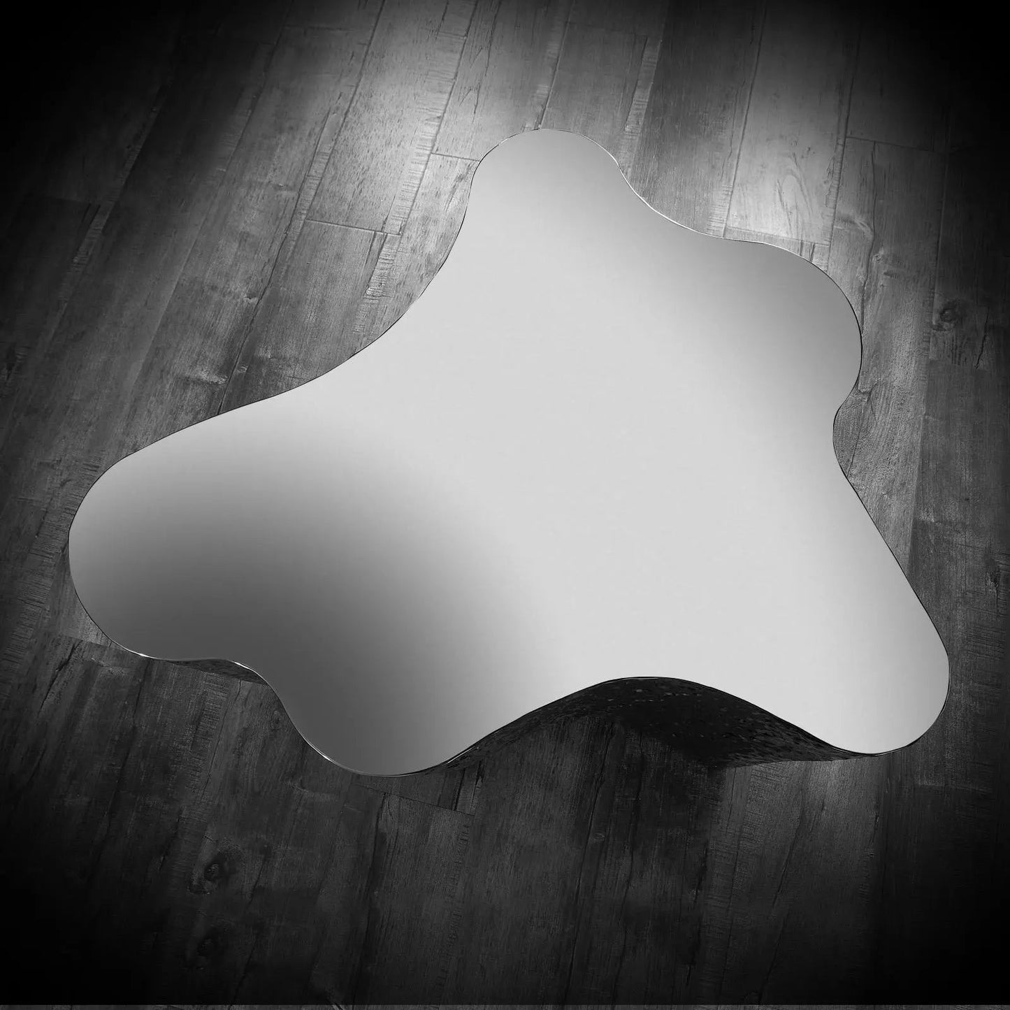 Glacier End Table | Flat Silver Surface